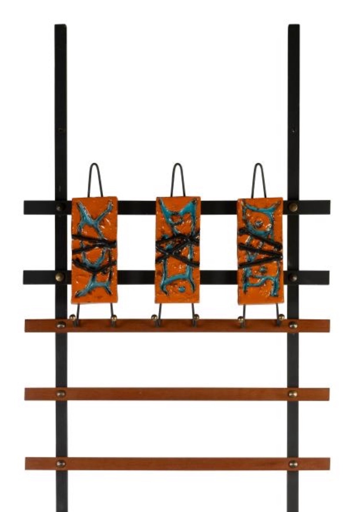 Mid Century Timber Ceramic Coat Rack