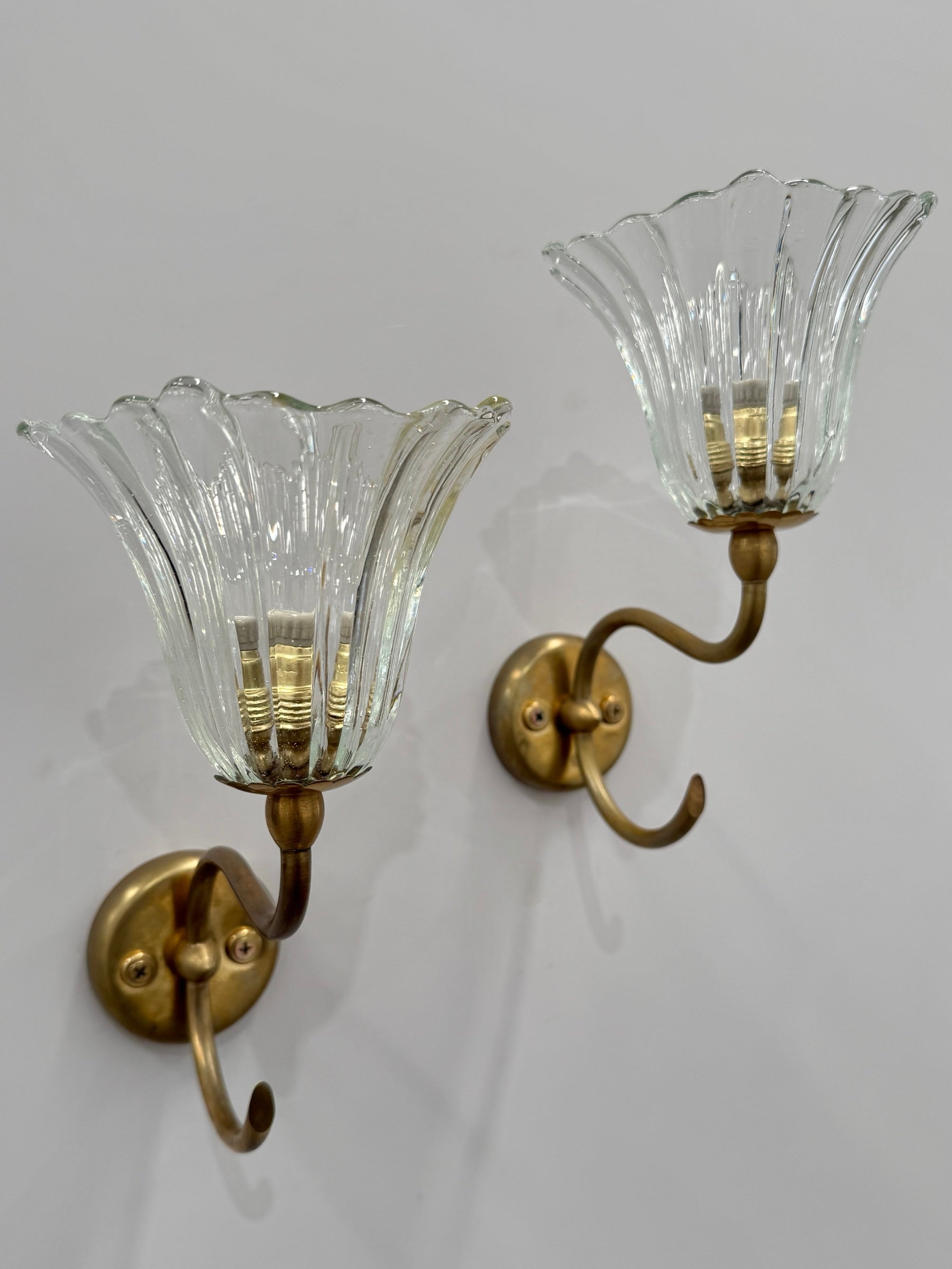 Pair of Murano Wall Lights by Barovier