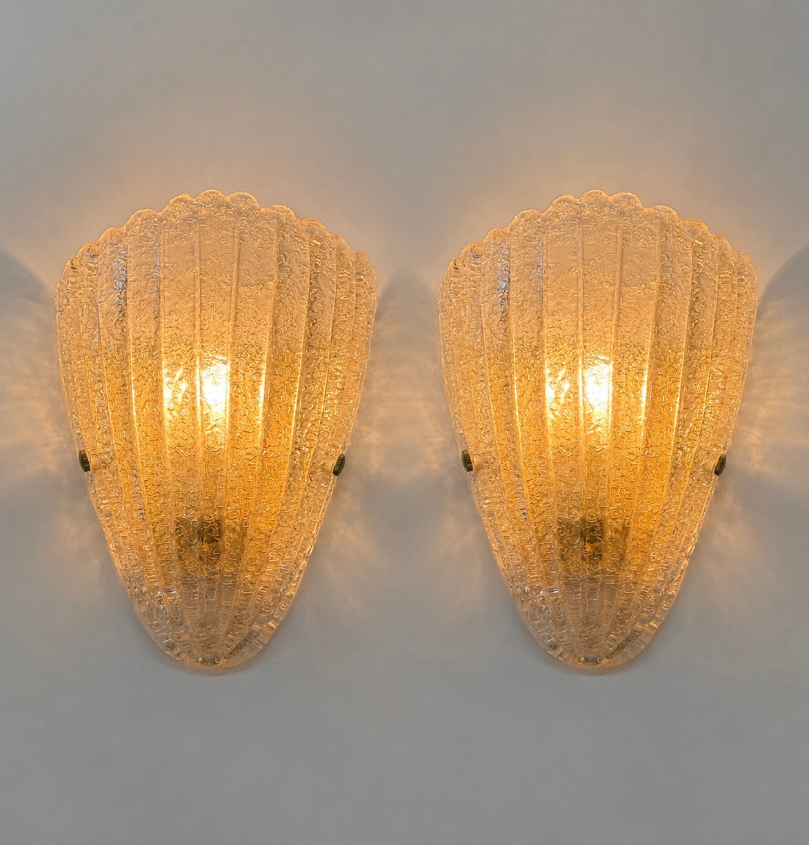 Pair of Murano Glass Wall Lights