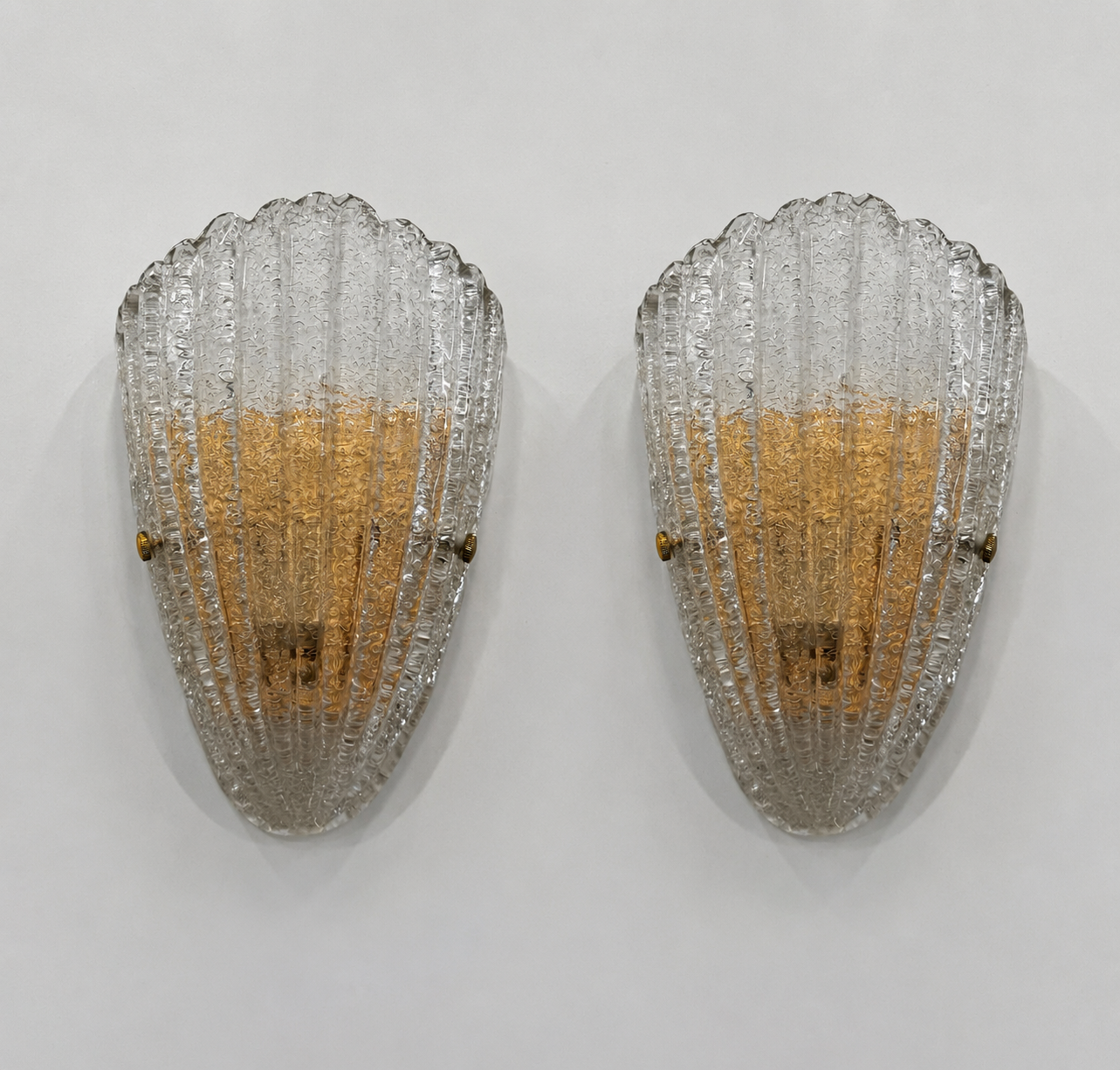 Pair of Murano Glass Wall Lights
