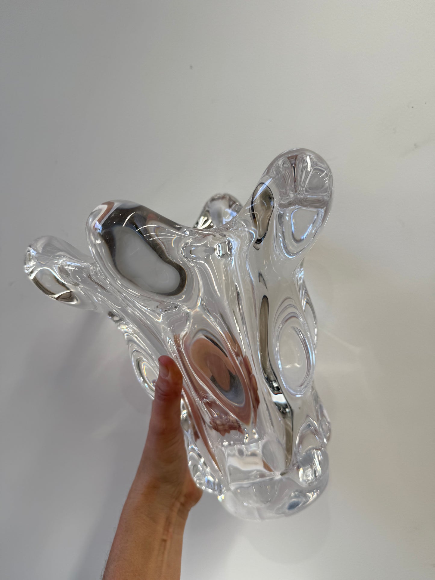 Large Vintage French Crystal Vase