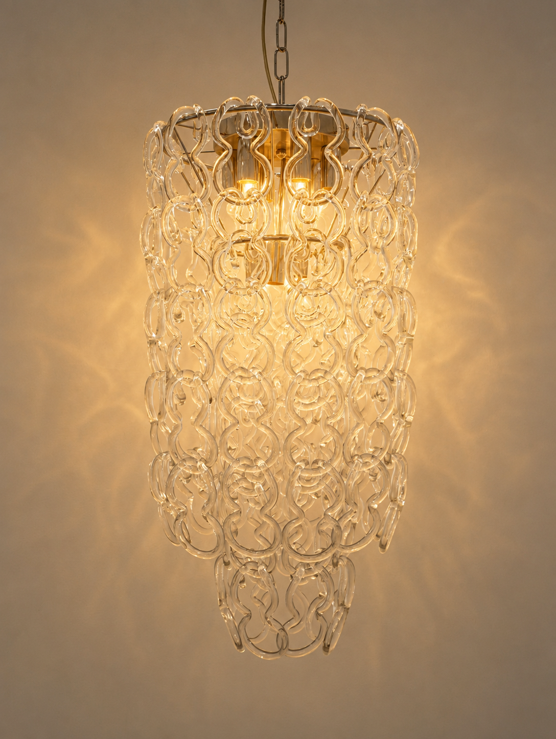 Vintage "Giogali" Chandelier by Angelo Mangiarotti for Vistosi