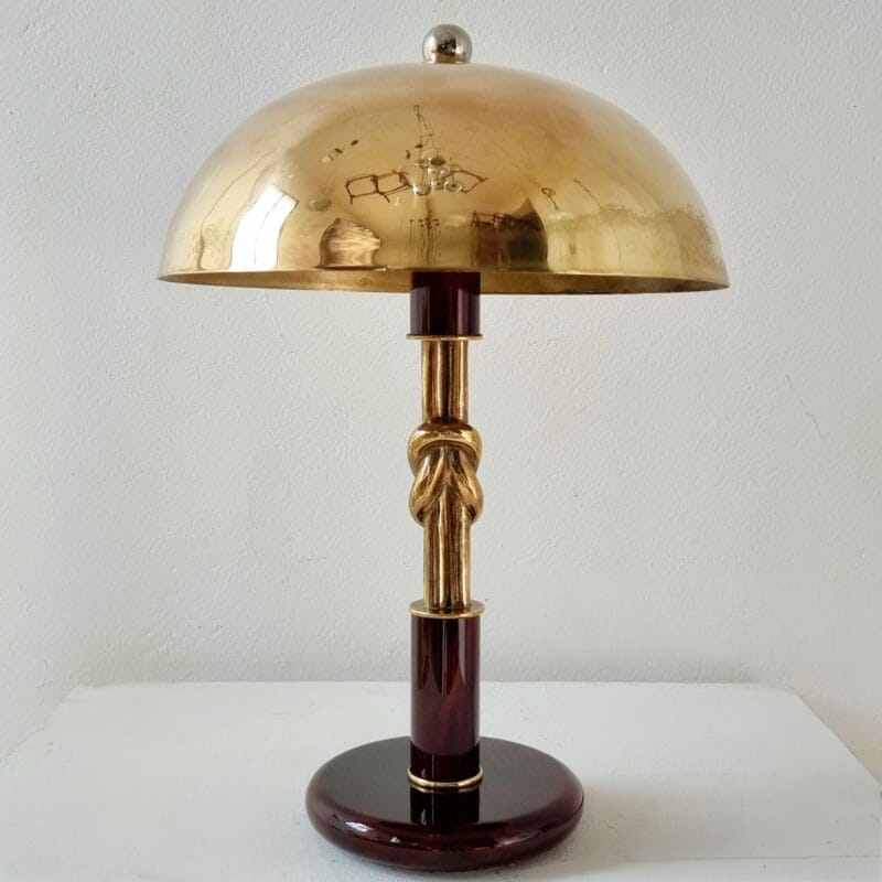 PRE-ORDER: 1970s Italian Brass and Lucite Table Lamp by Giovanni Banci