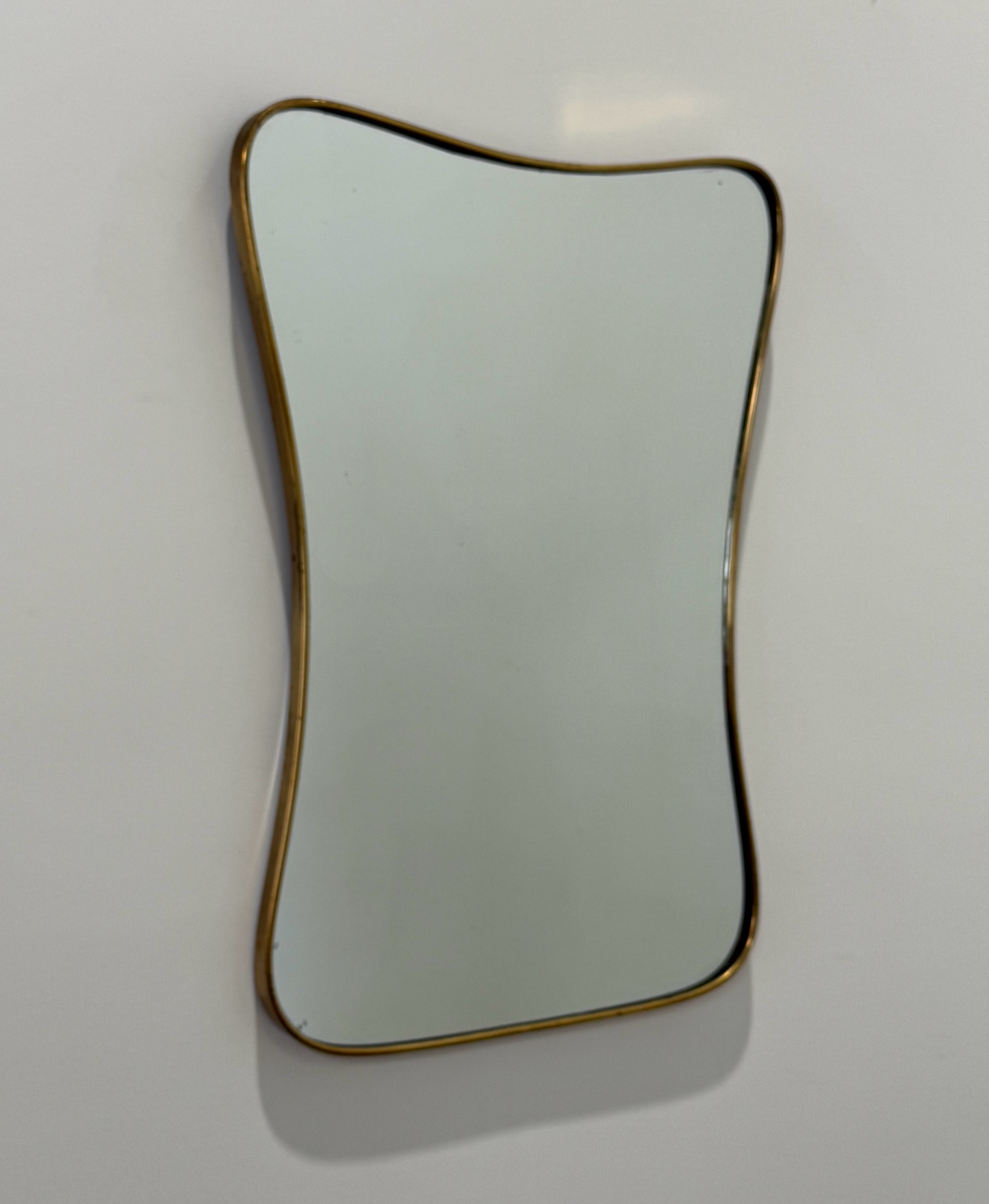 Vintage Italian Brass Ponti Mirror