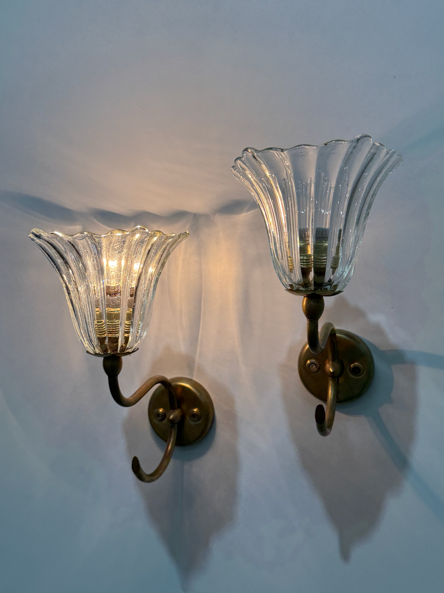 Pair of Murano Wall Lights by Barovier