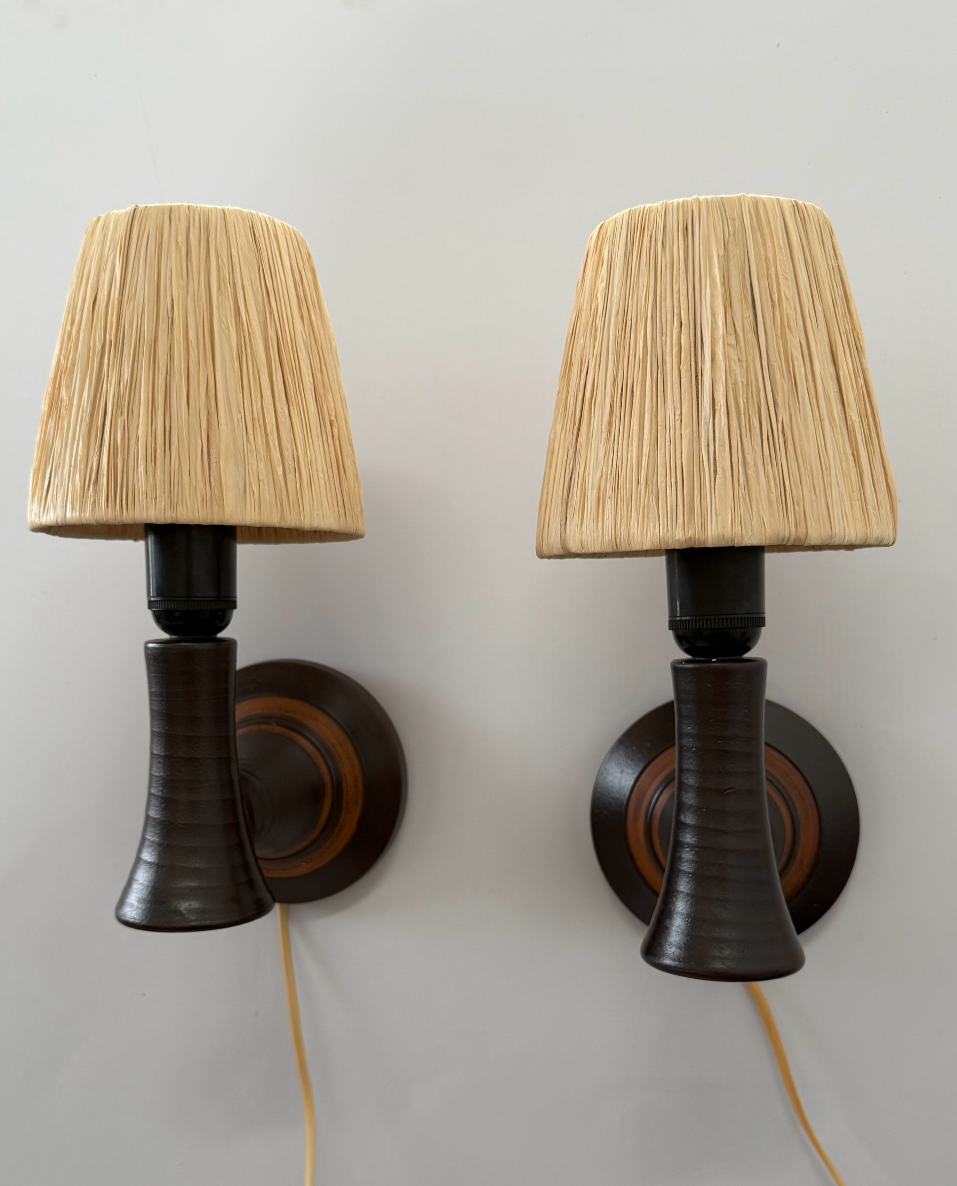 Pair of Danish Ceramic Wall Lights