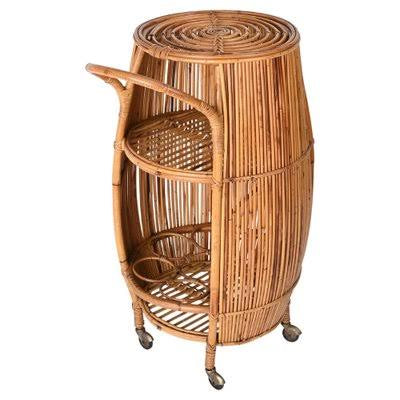 Italian 1960’s Bamboo Bar Trolley by Bonacina