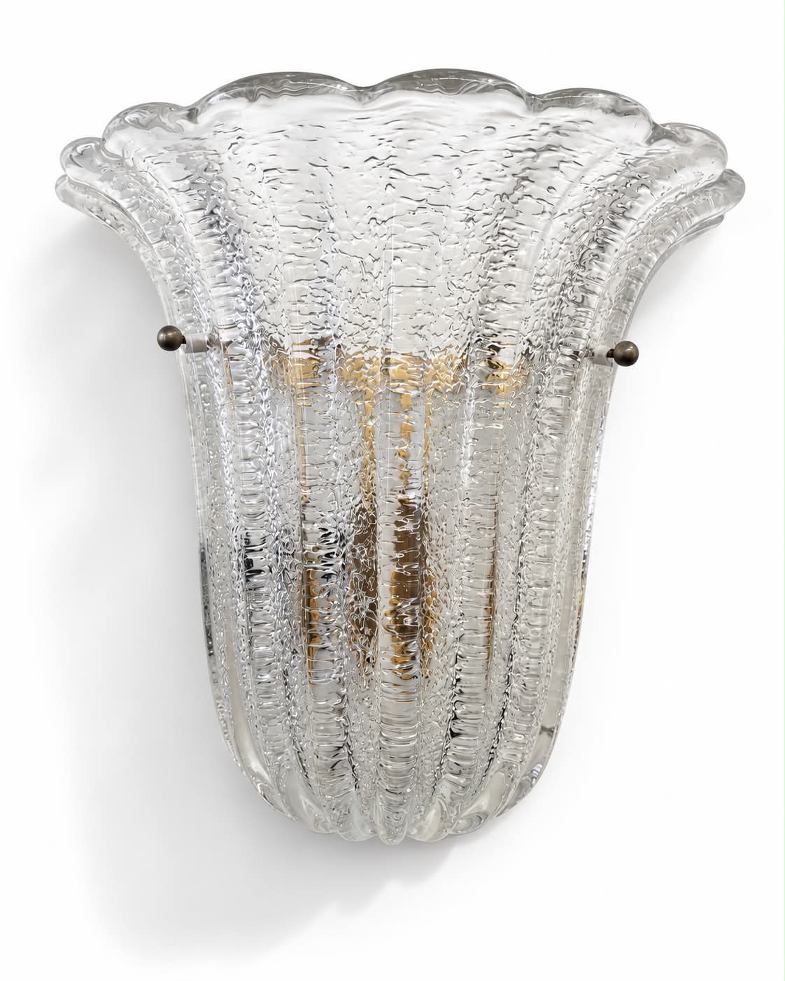 Vintage Murano Scalloped Wall Light - Three Available