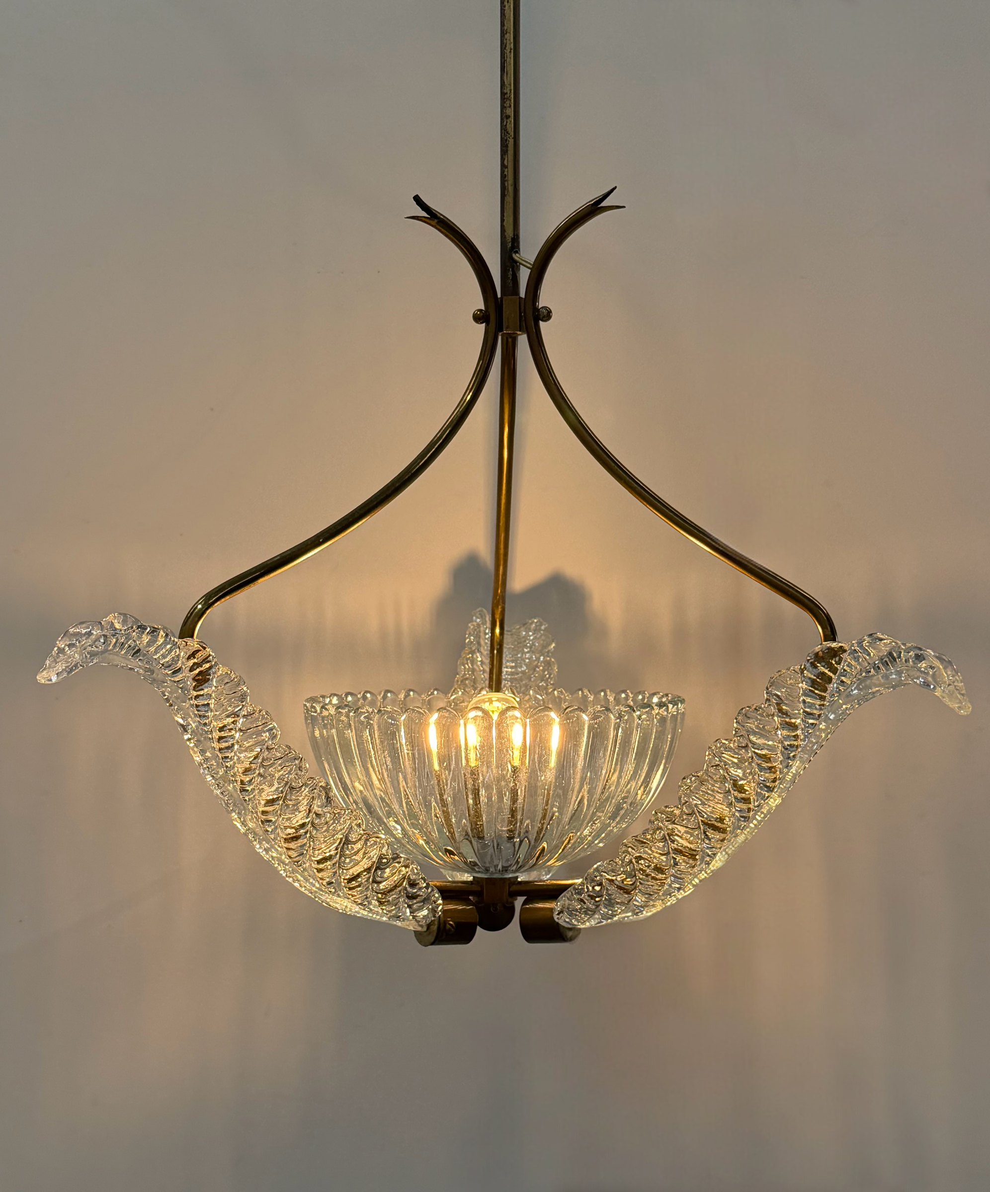 1940’s Barovier & Toso Murano Glass Pendant