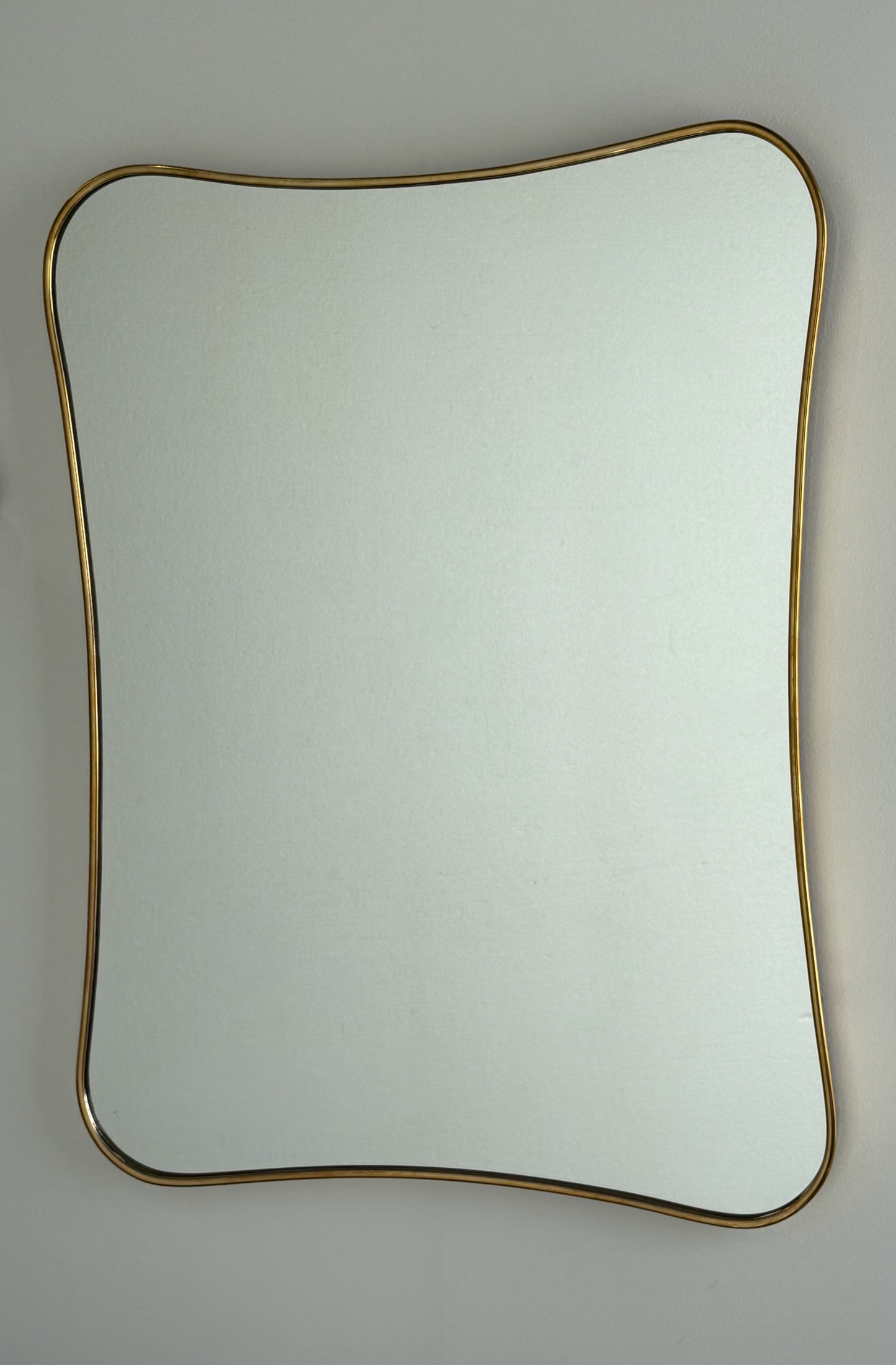 Vintage Italian Brass Ponti Mirror