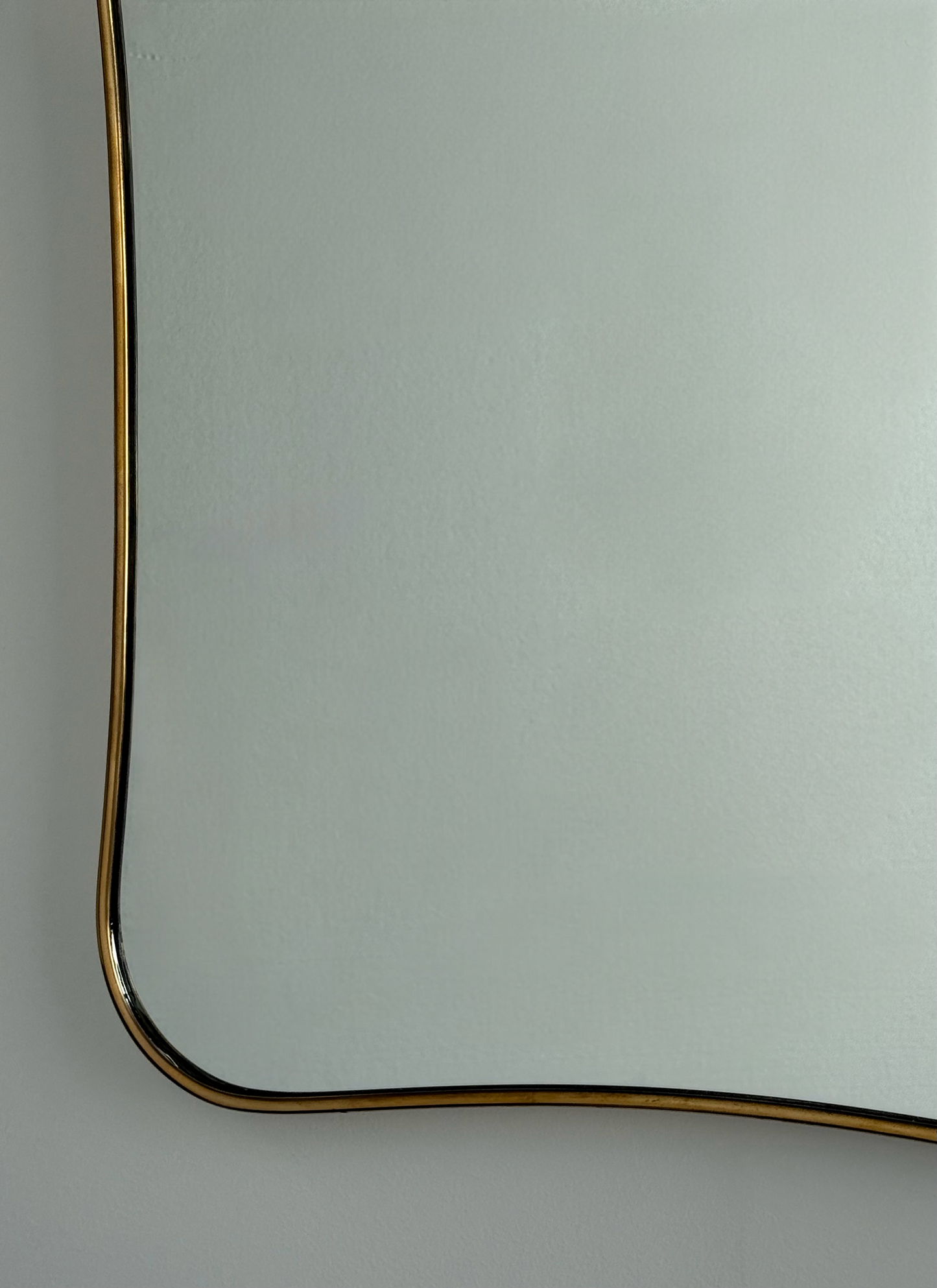Vintage Italian Brass Ponti Mirror