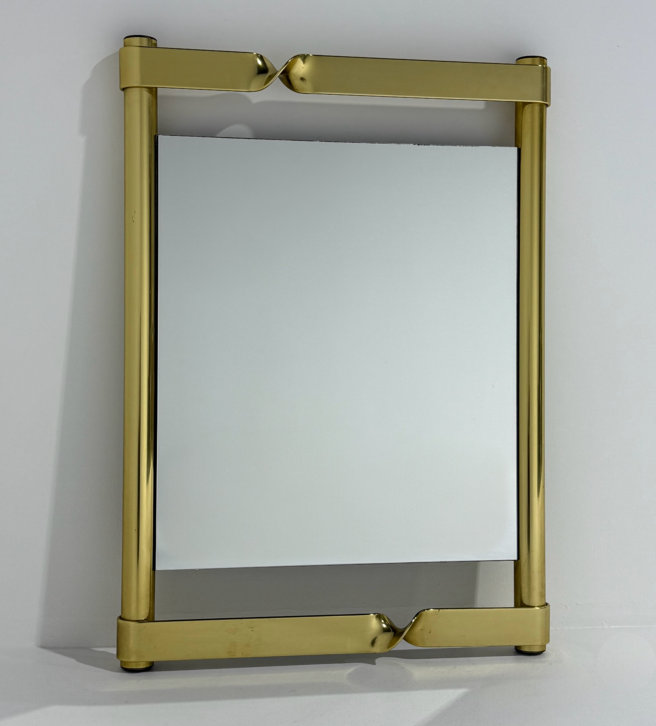 1970’s Italian Brass and Mirror by Luciano Frigerio - Two Available