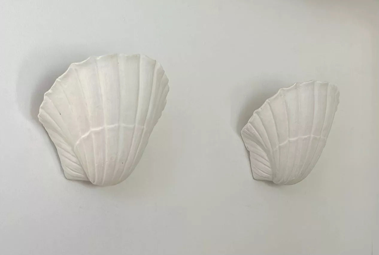 1970’s French Plaster Shell Wall Light - Four Available