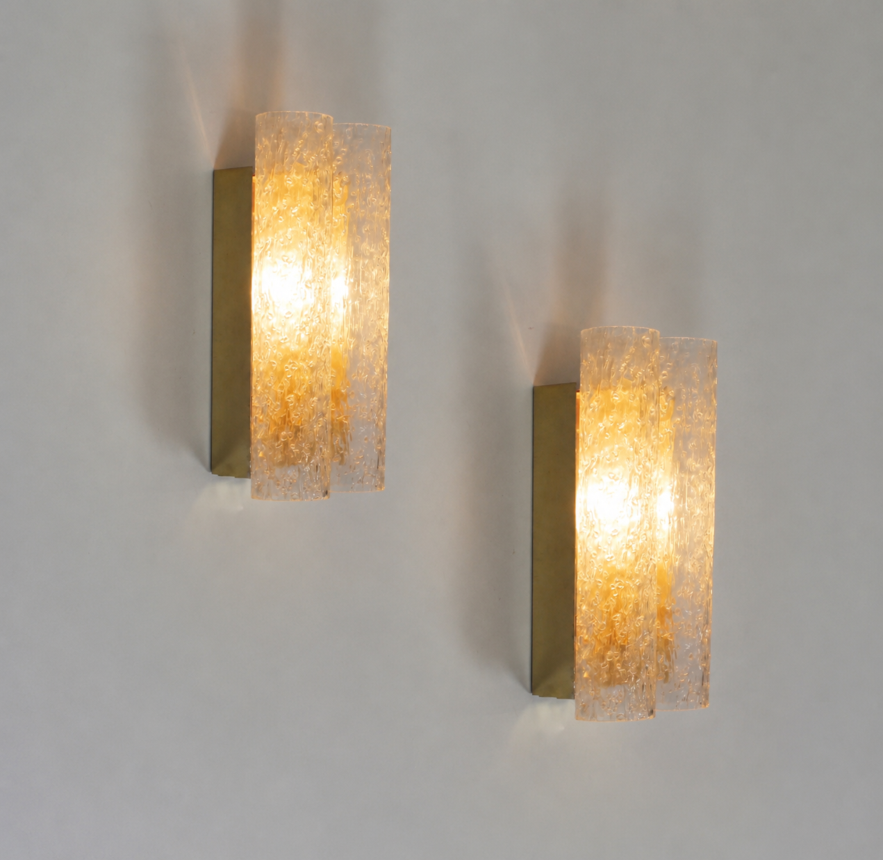 Pair of Murano Glass Wall Lights by Doria Leuchten