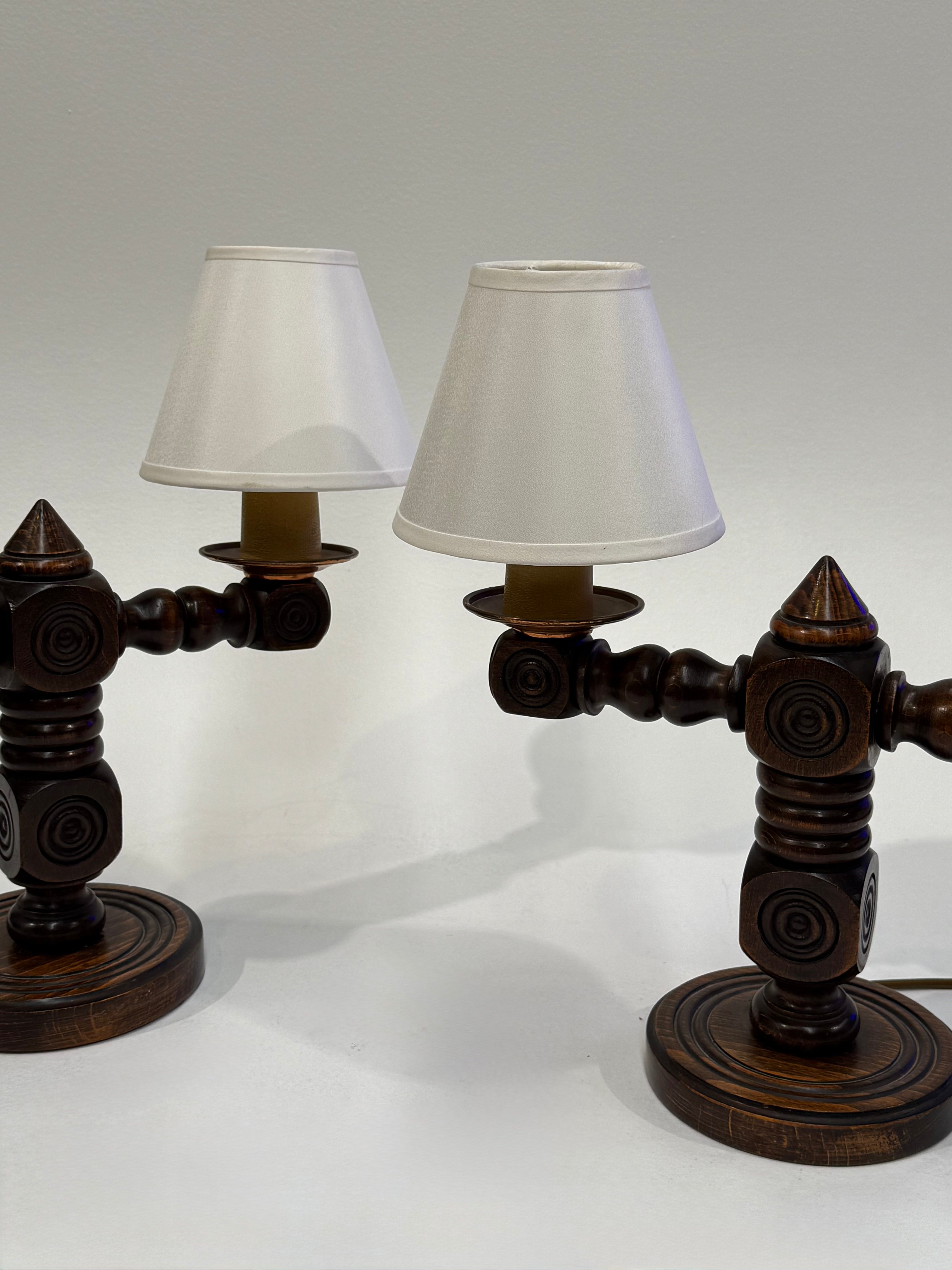 French Charles Dudouyt Table Lamp - Two Available