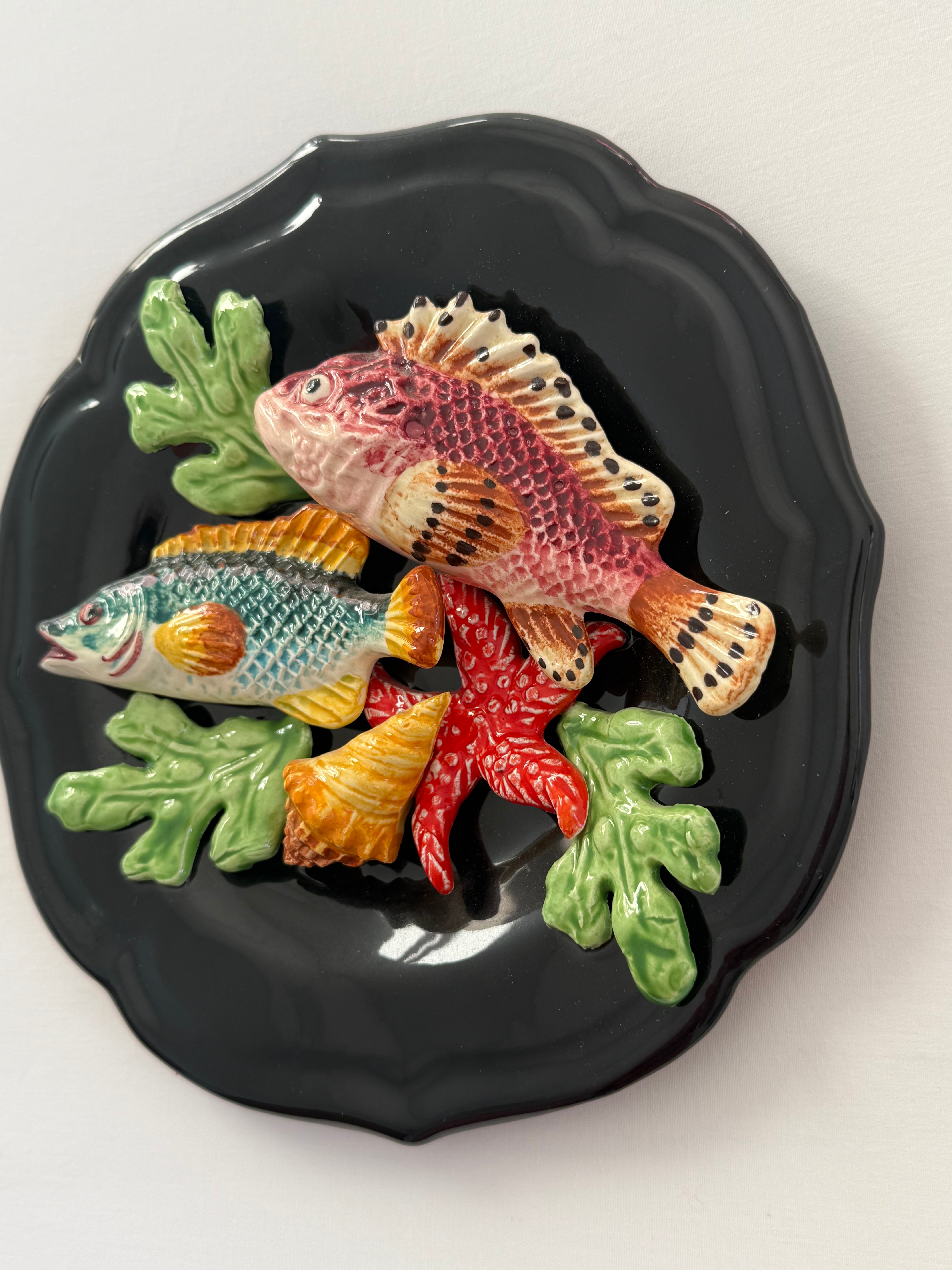 French Ceramic Majolica Wall Plate