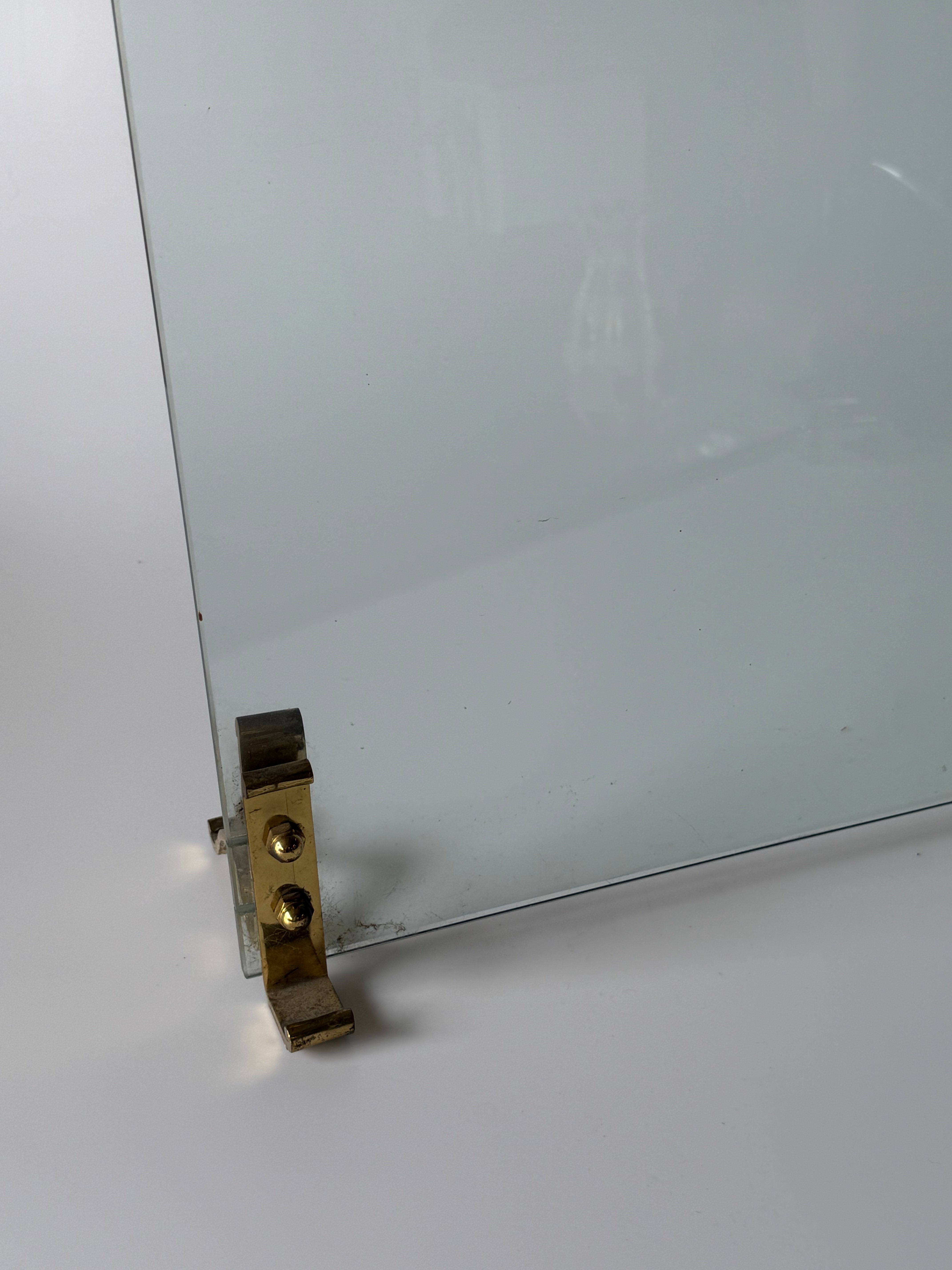 PRE-ORDER: Italian Glass and Brass Fire Screen