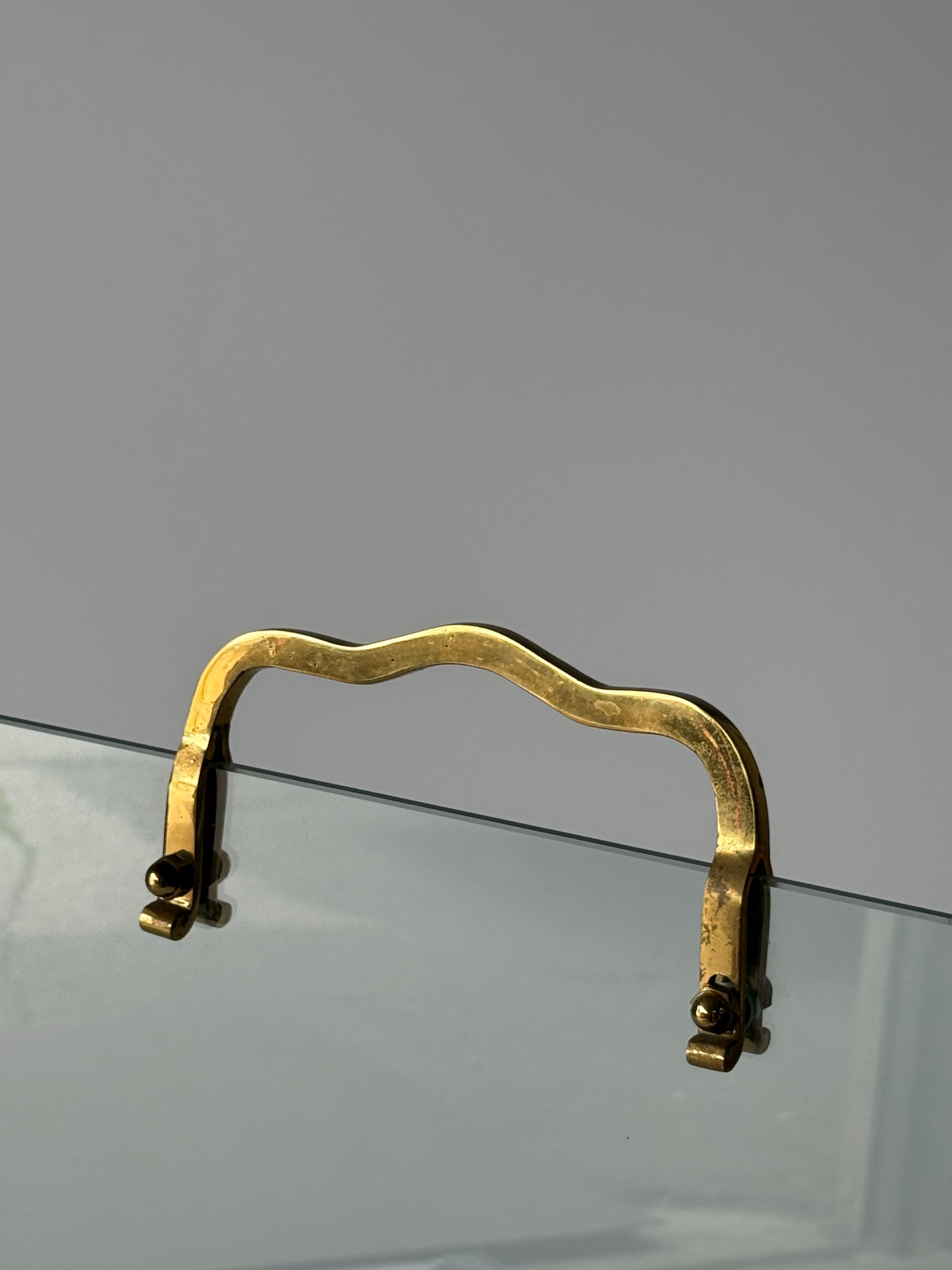 PRE-ORDER: Italian Glass and Brass Fire Screen