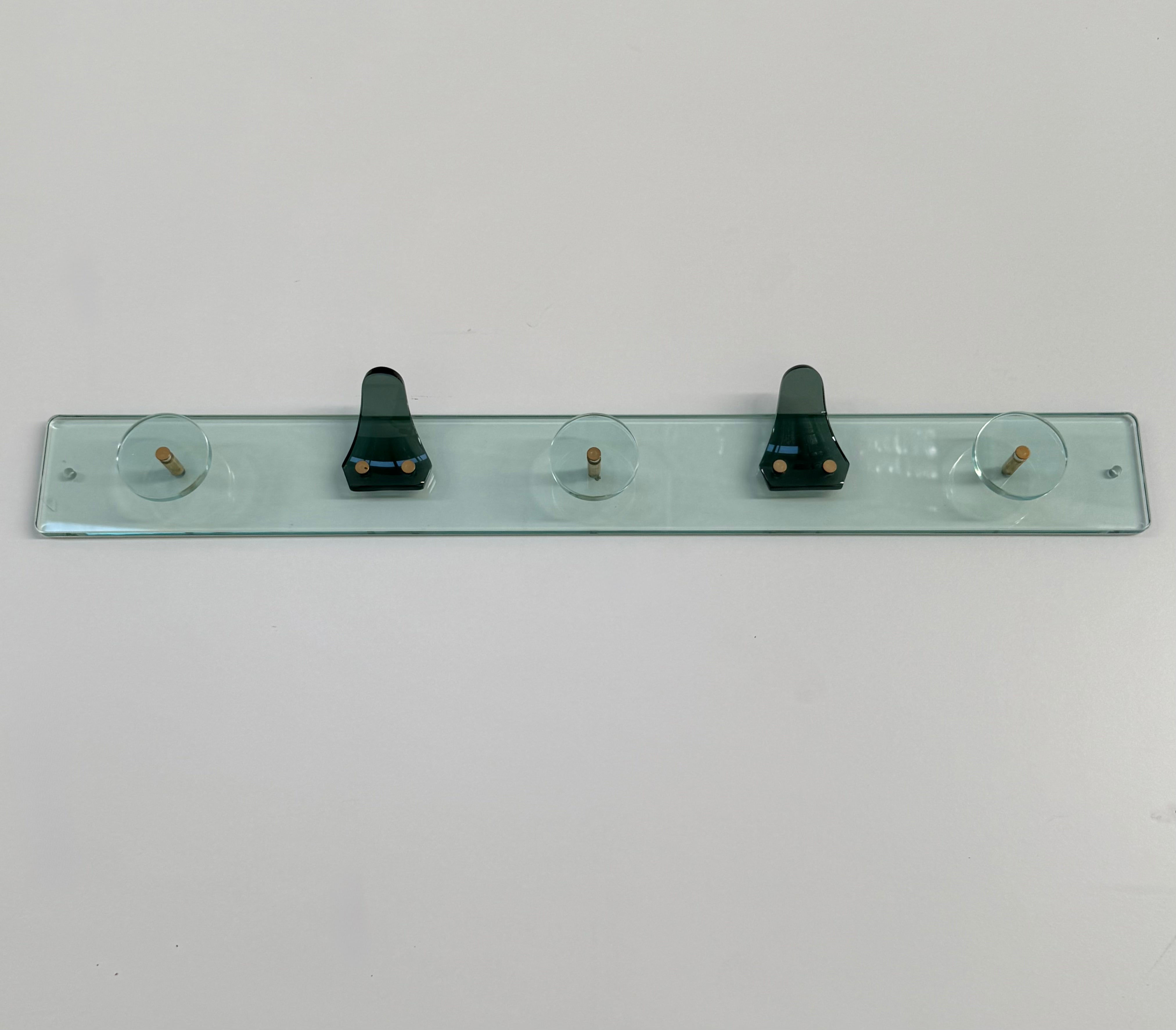 Italian Glass Wall Coat Rack