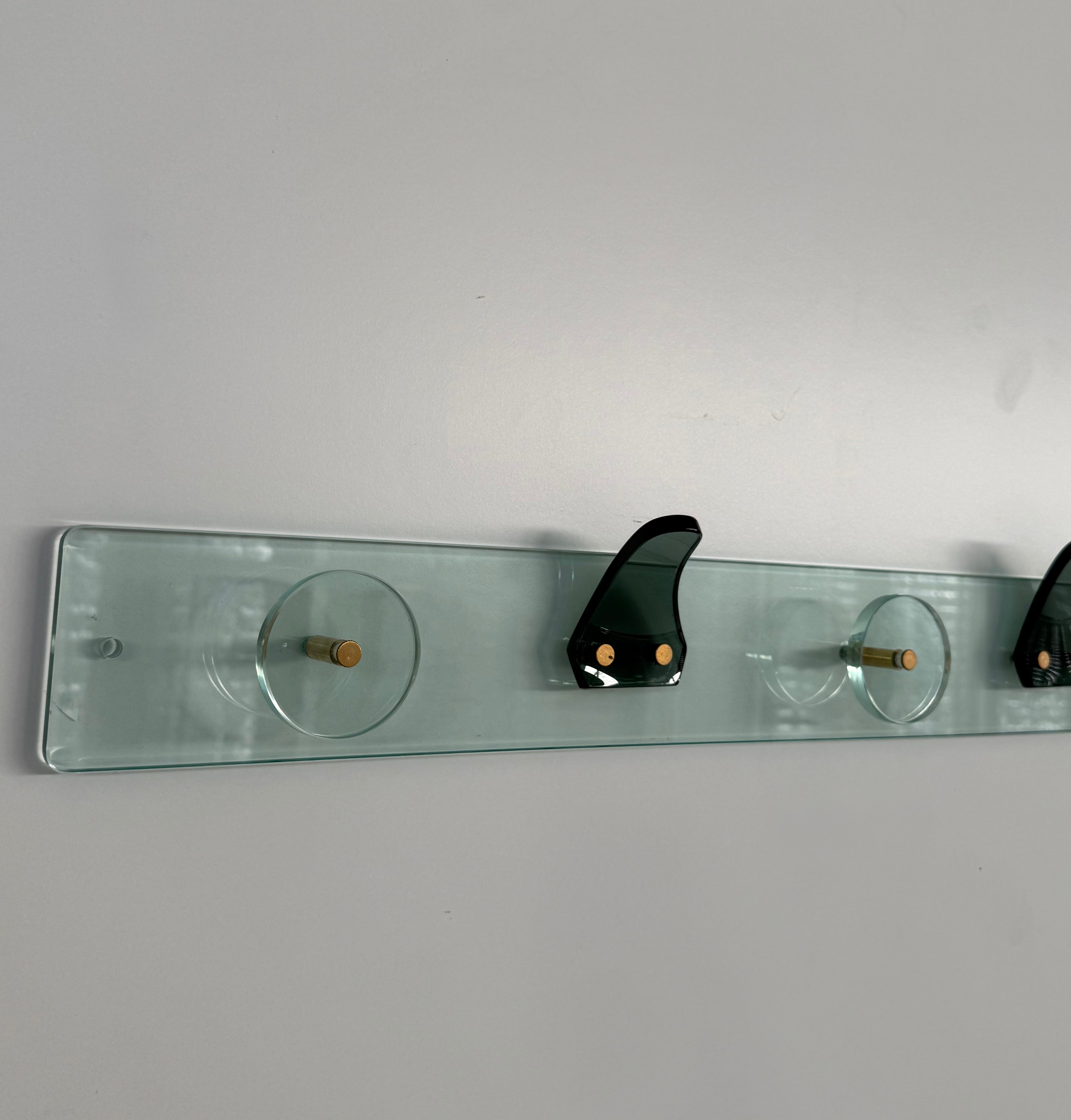 Italian Glass Wall Coat Rack