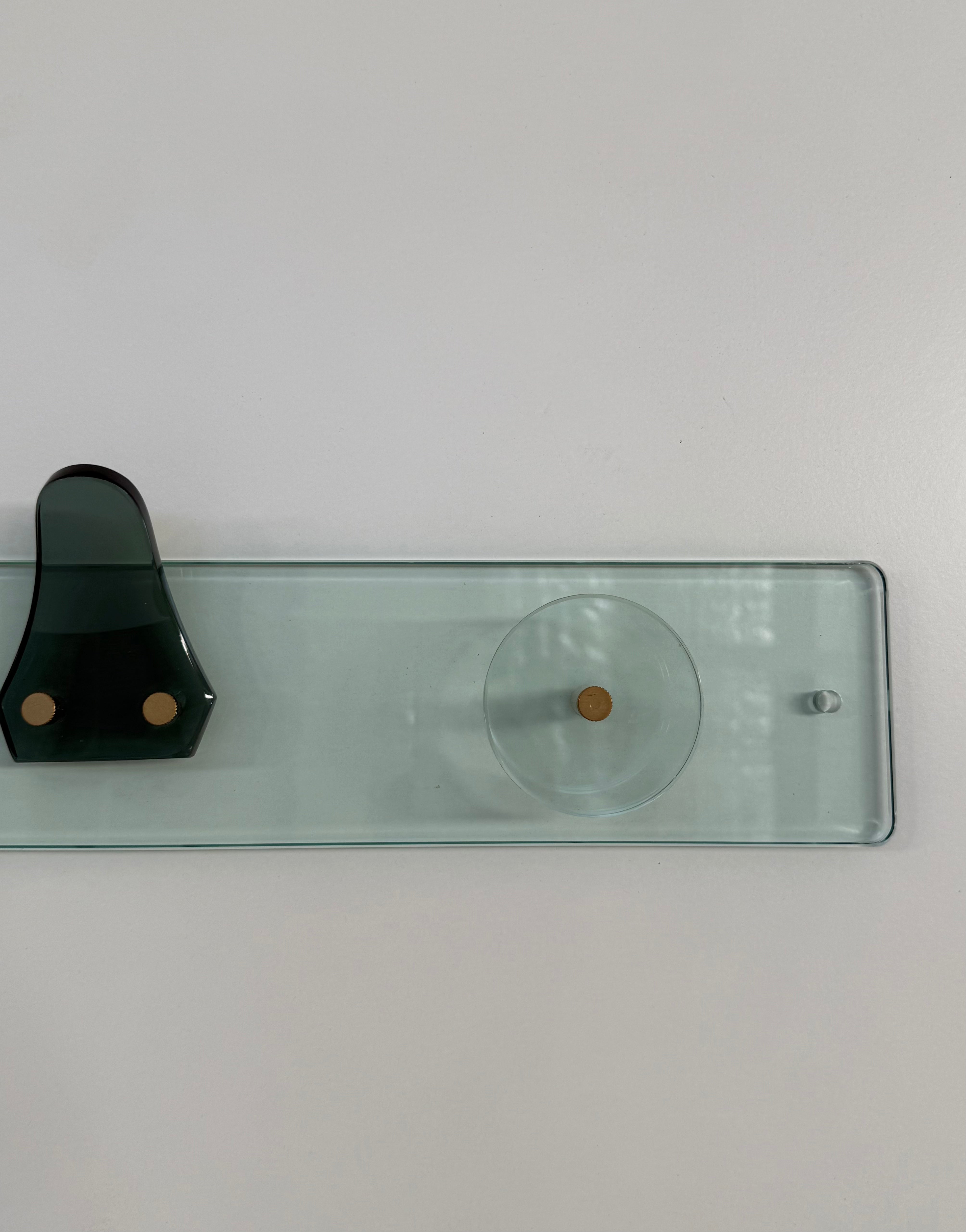 Italian Glass Wall Coat Rack