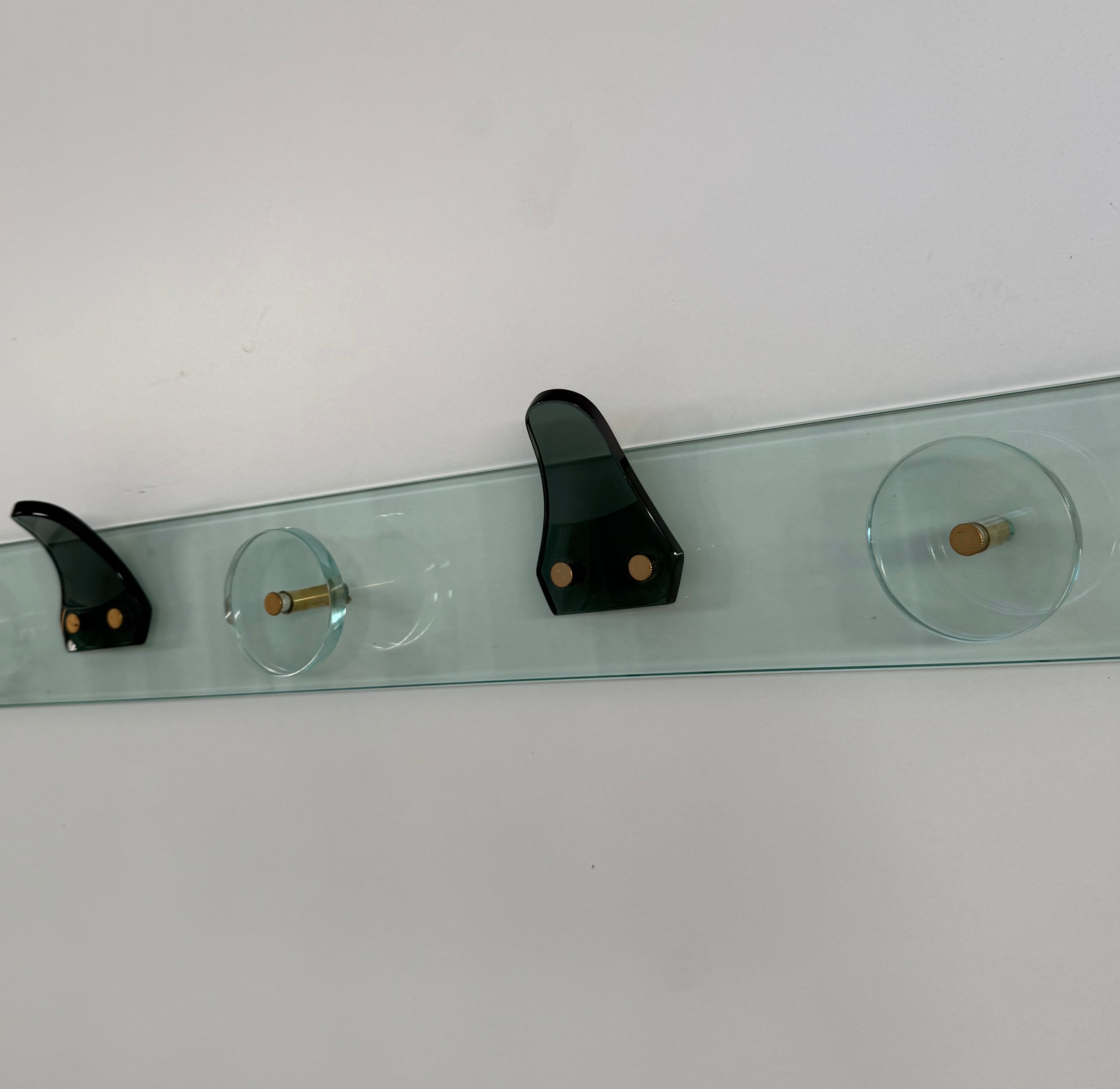 Italian Glass Wall Coat Rack