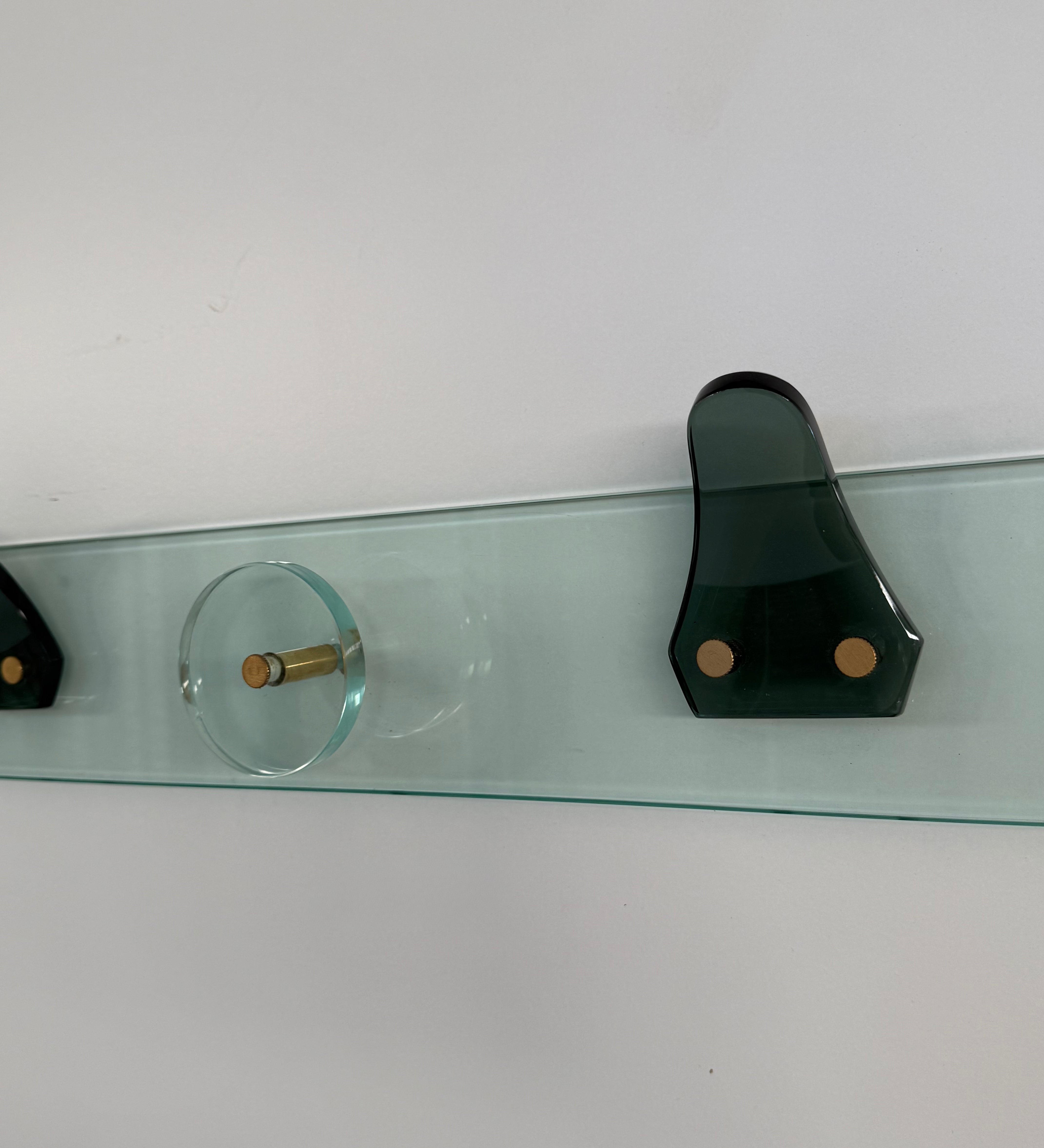 Italian Glass Wall Coat Rack