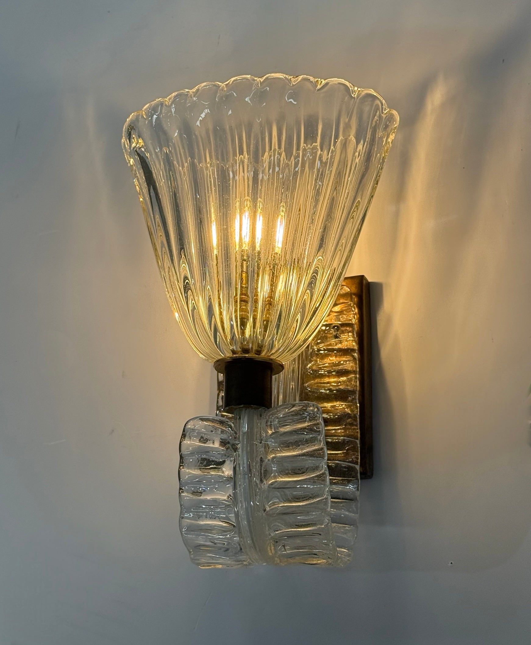 Single Murano Wall Light by Barovier