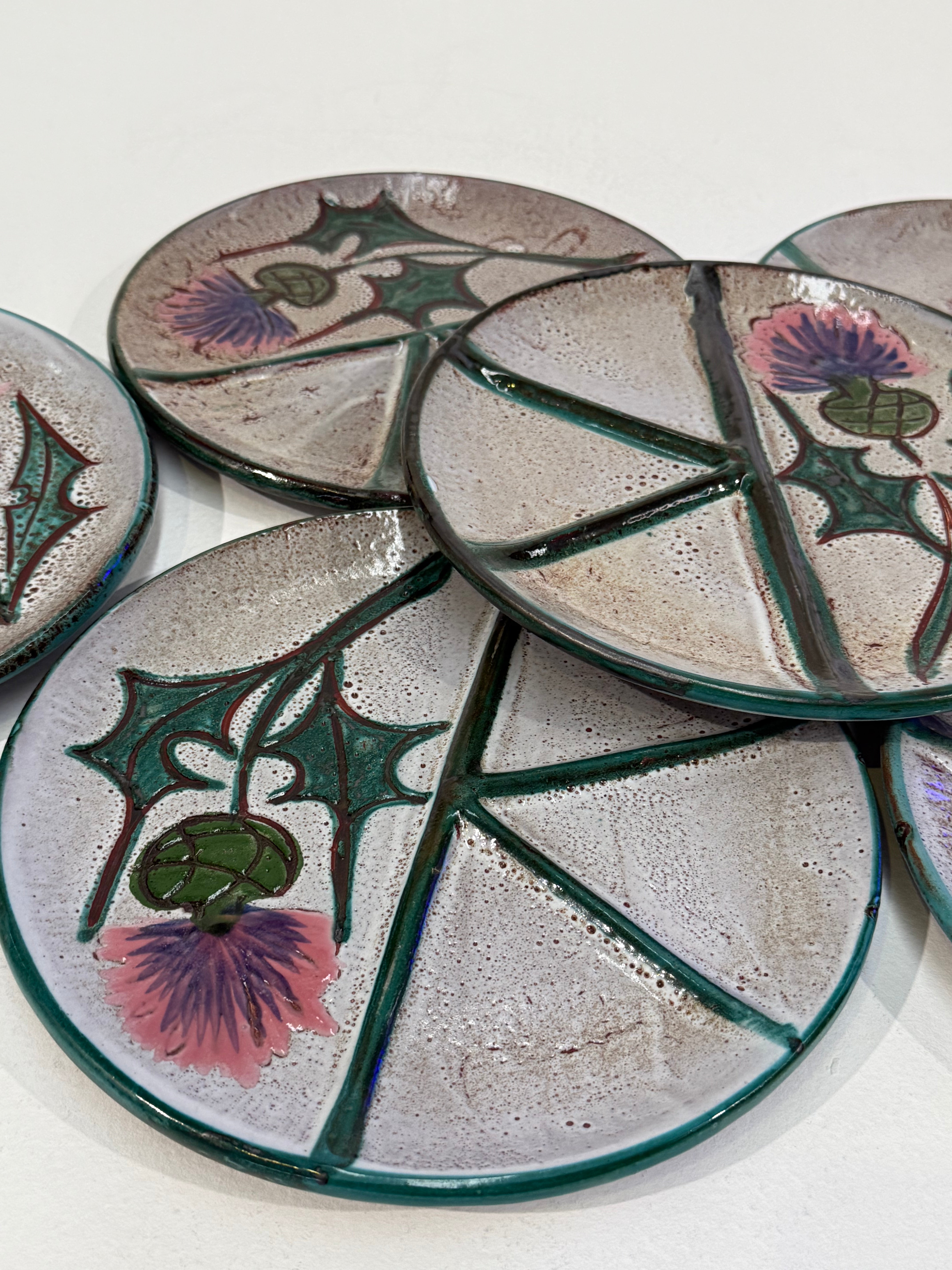 Vintage French Ceramic Plate - Six Available