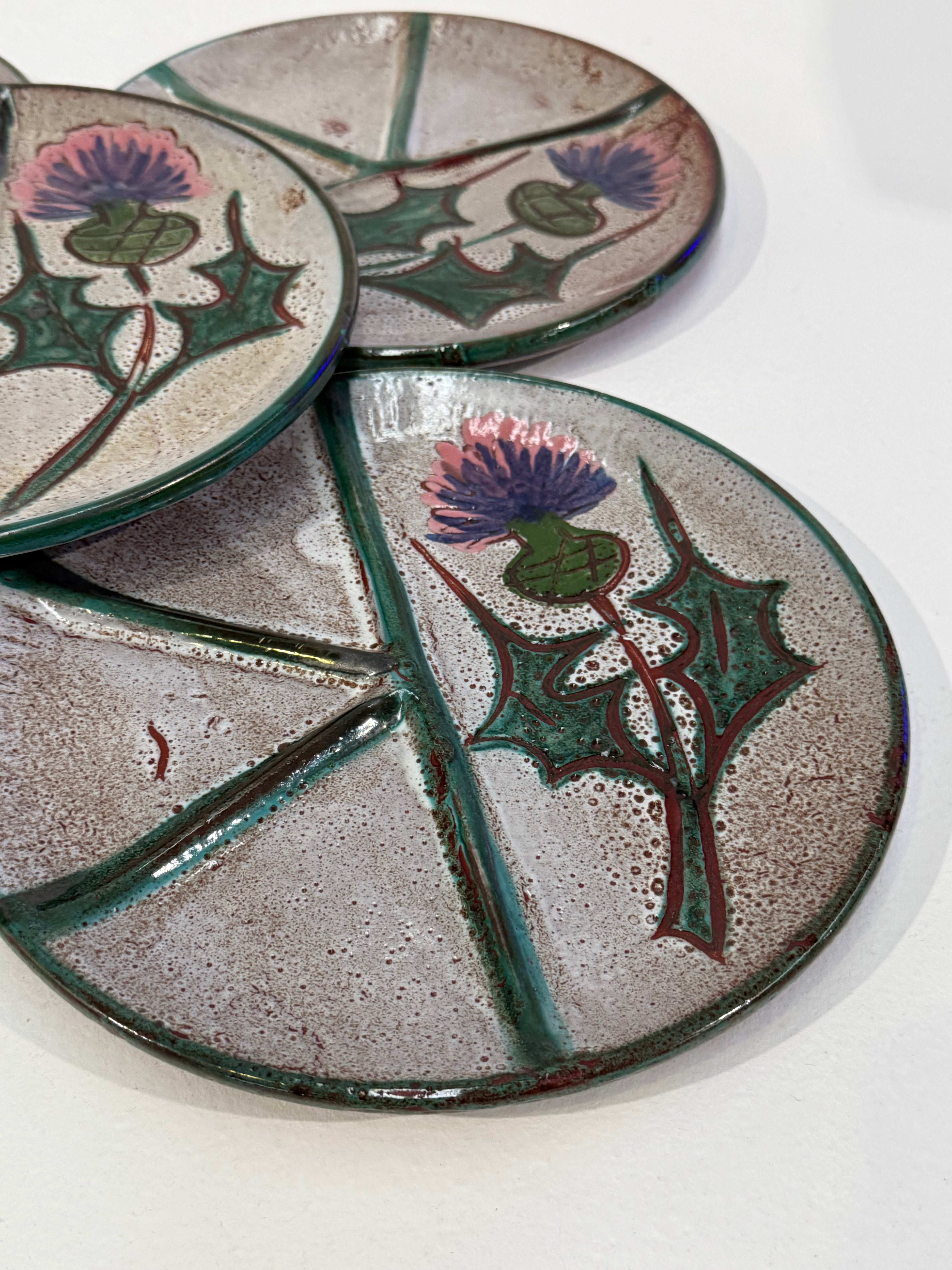 Vintage French Ceramic Plate - Six Available
