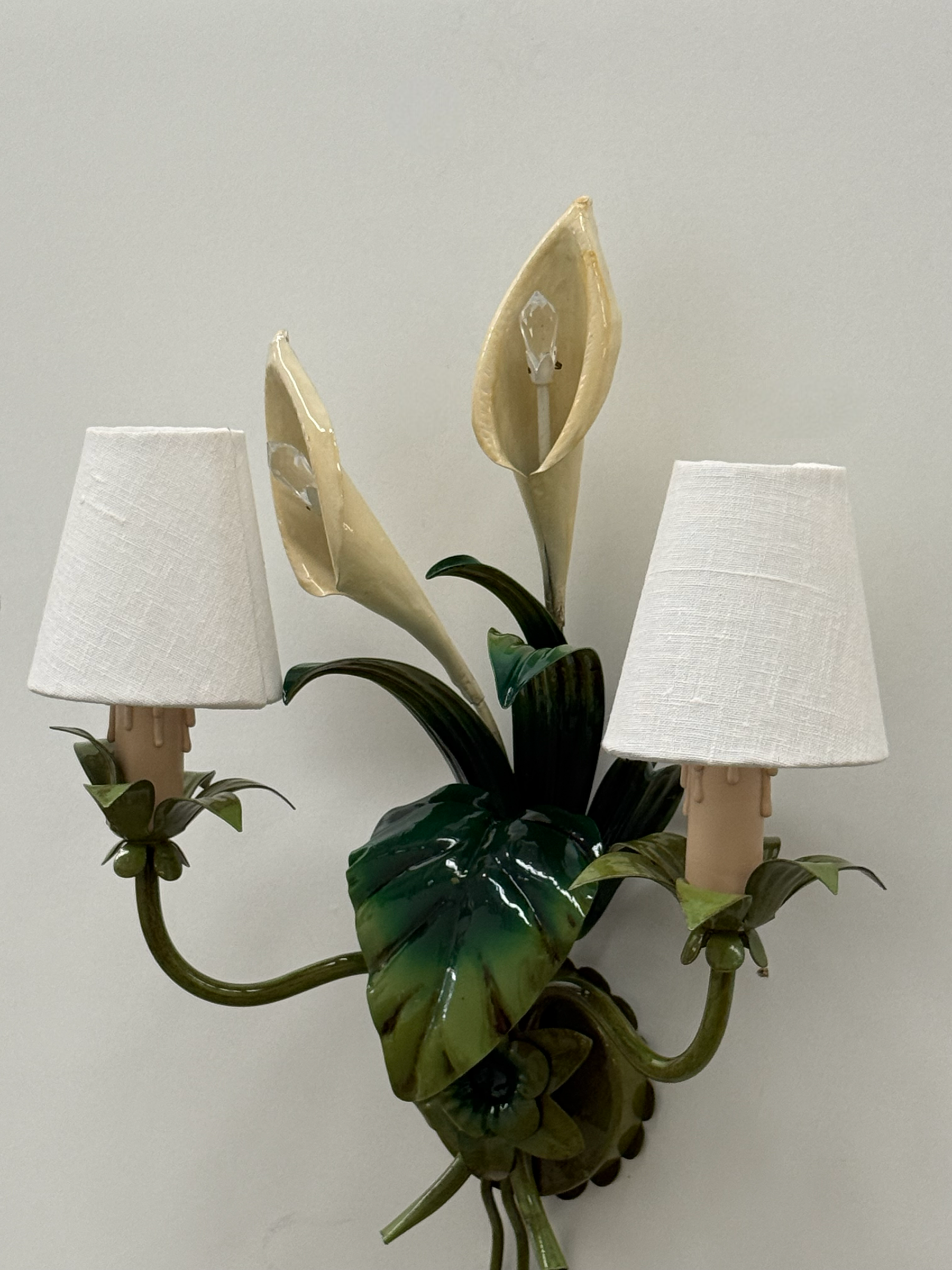 Pair of 1960’s French Toleware Wall Lights