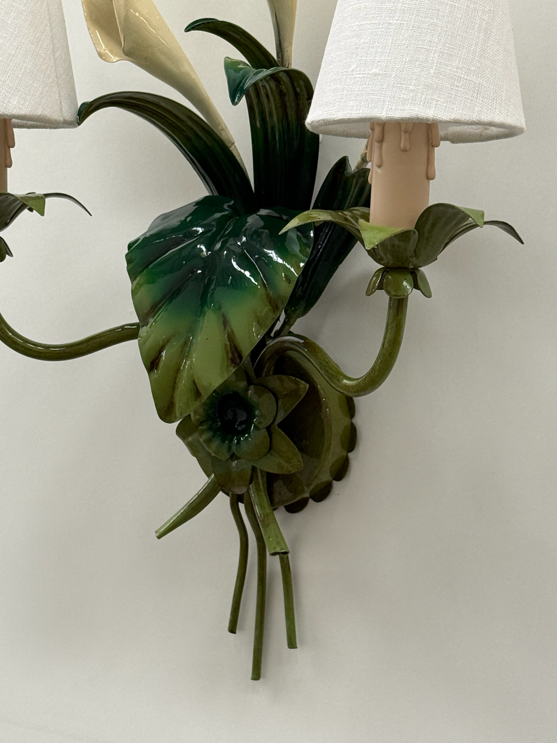Pair of 1960’s French Toleware Wall Lights