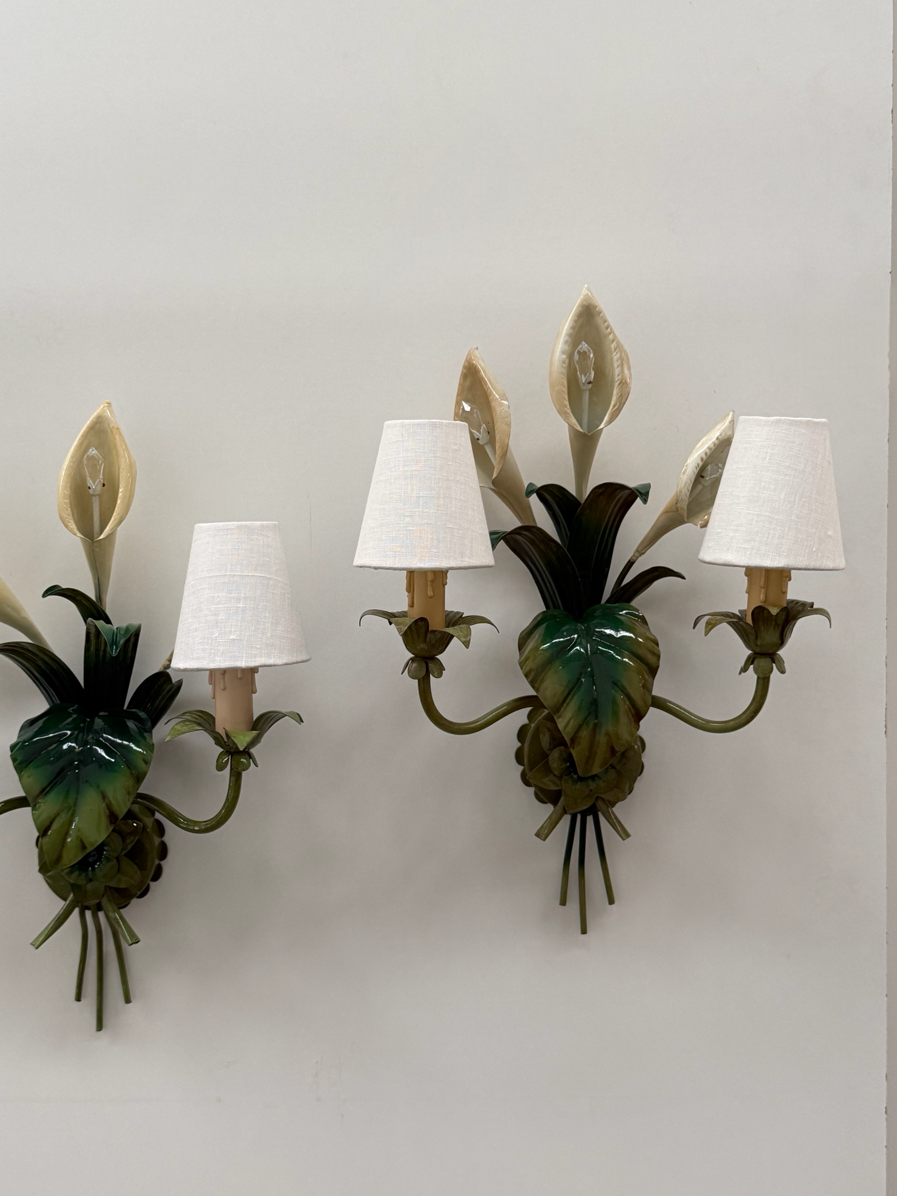 Pair of 1960’s French Toleware Wall Lights