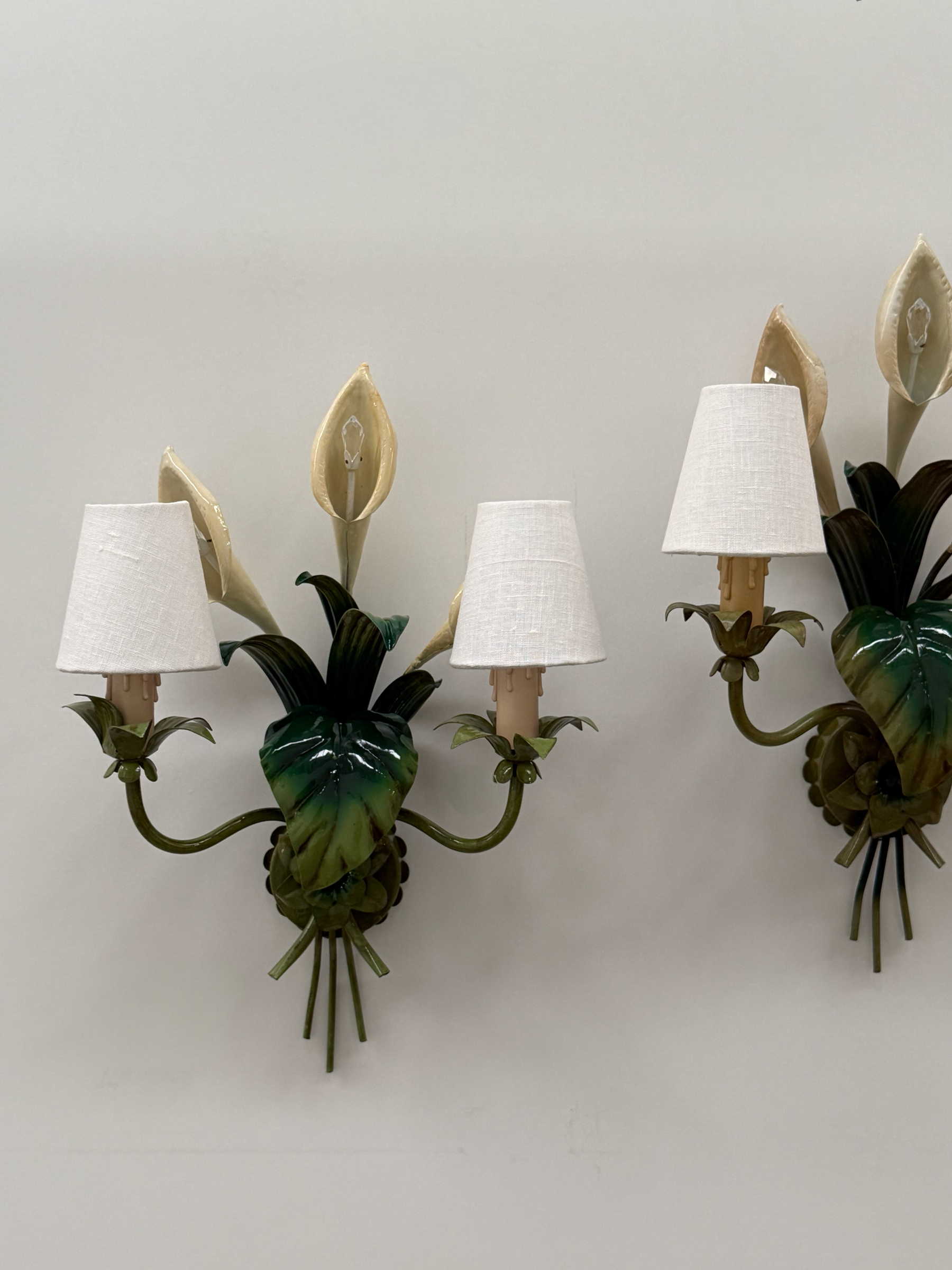 Pair of 1960’s French Toleware Wall Lights