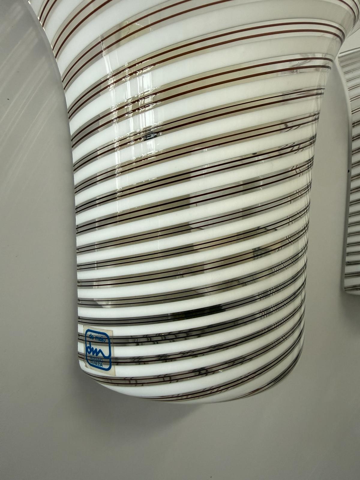 Pair of Murano Wall Lights by De Majo