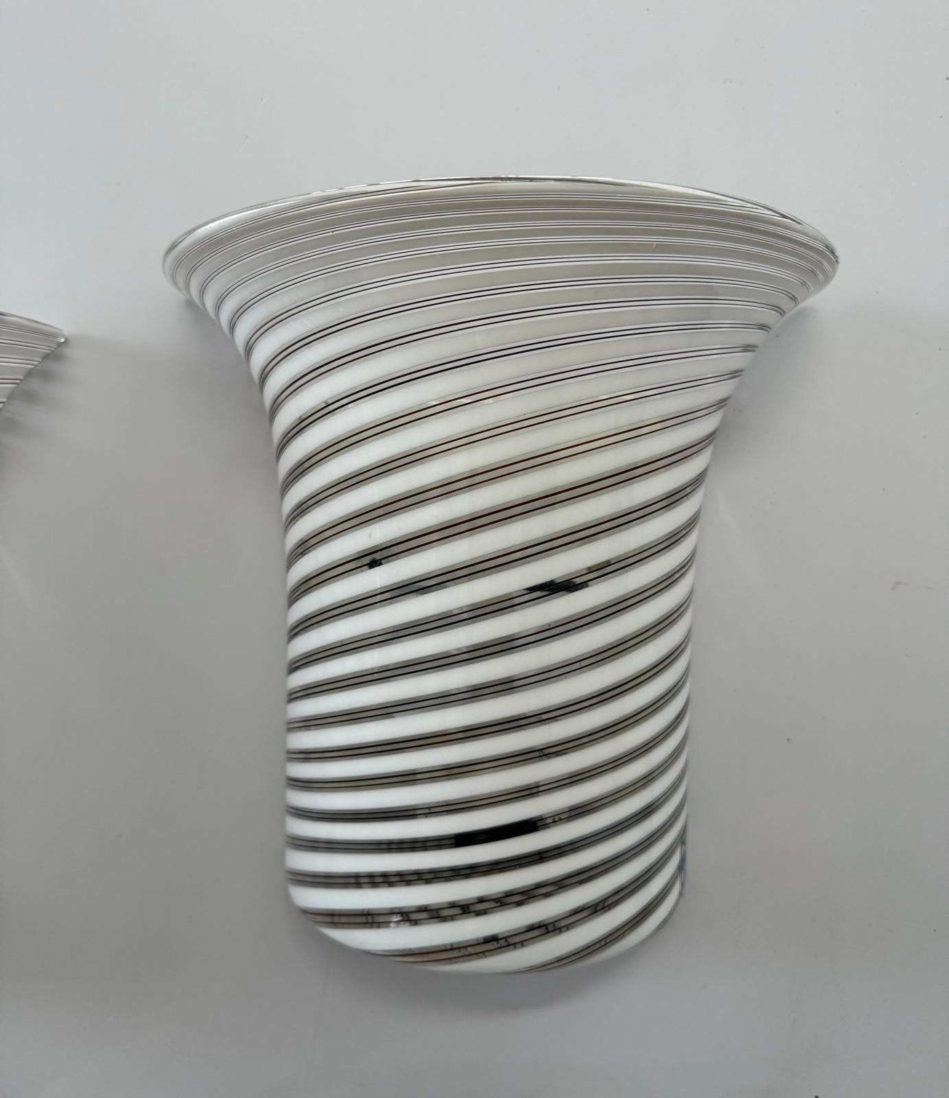 Pair of Murano Wall Lights by De Majo