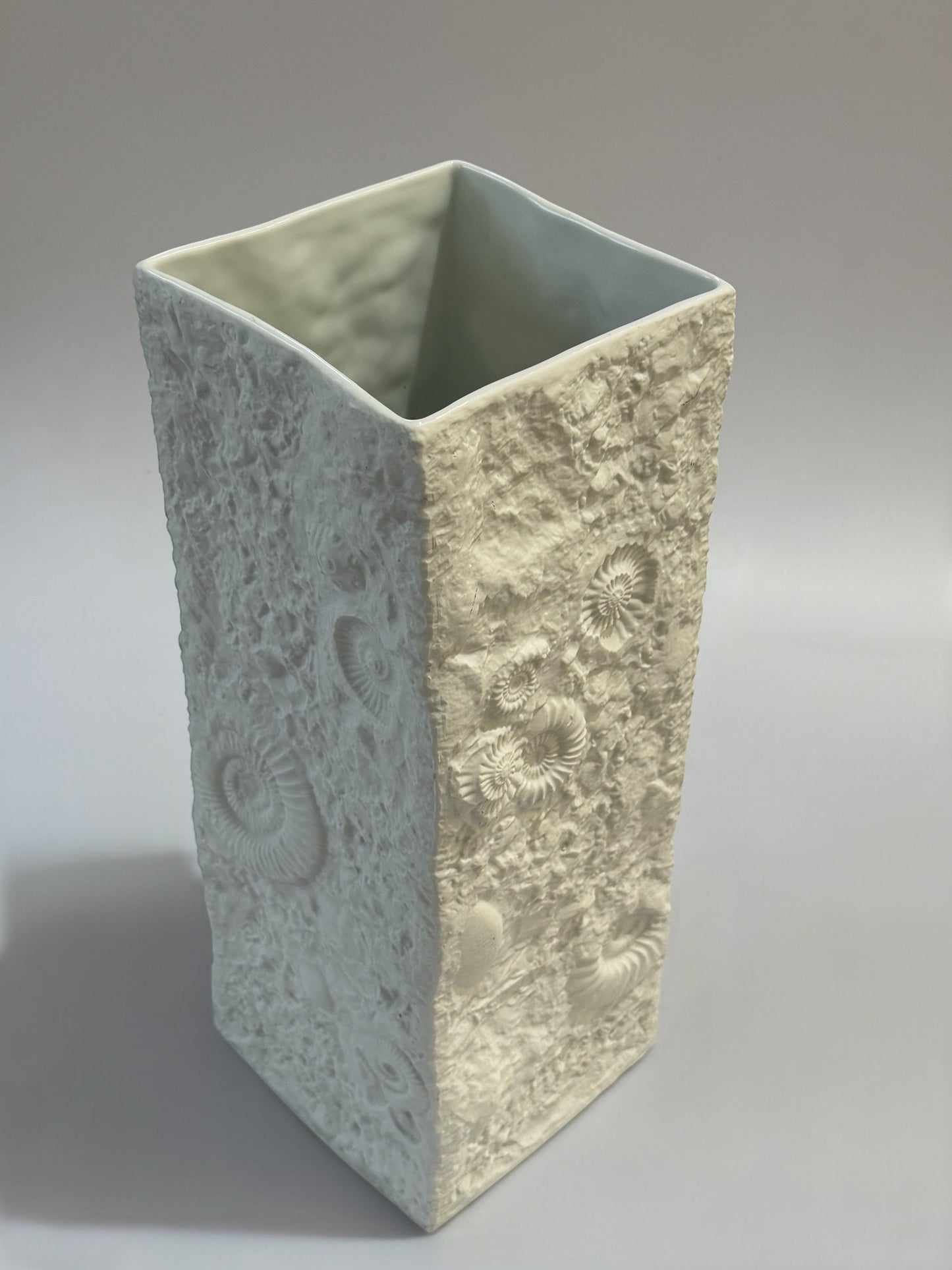 1970s Large White Bisque Porcelain Vase from Ak Kaiser