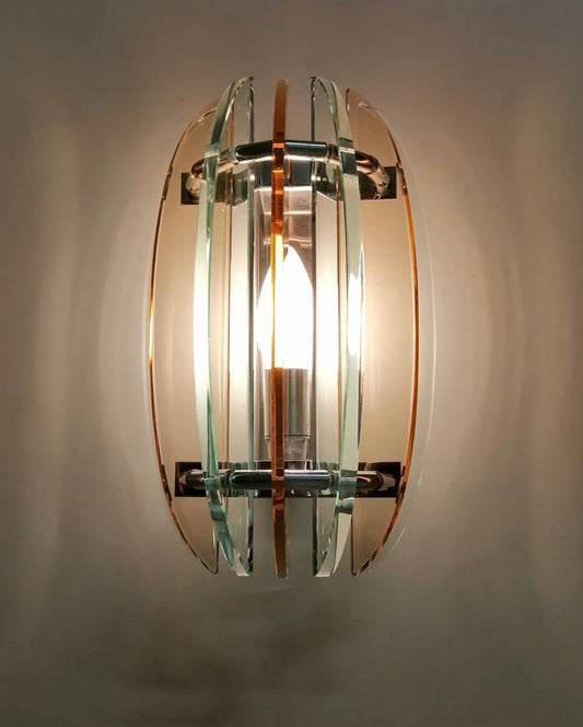 Pair of Murano Glass Wall Lights by VECA