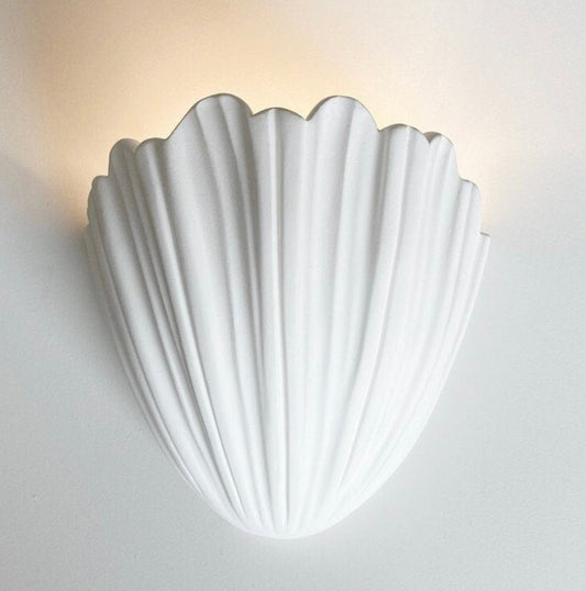 French Plaster Shell Wall Light