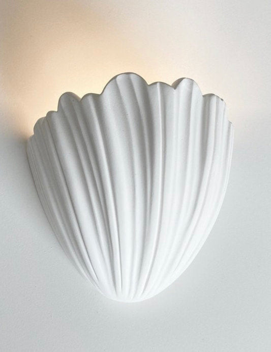 French Plaster Shell Wall Light