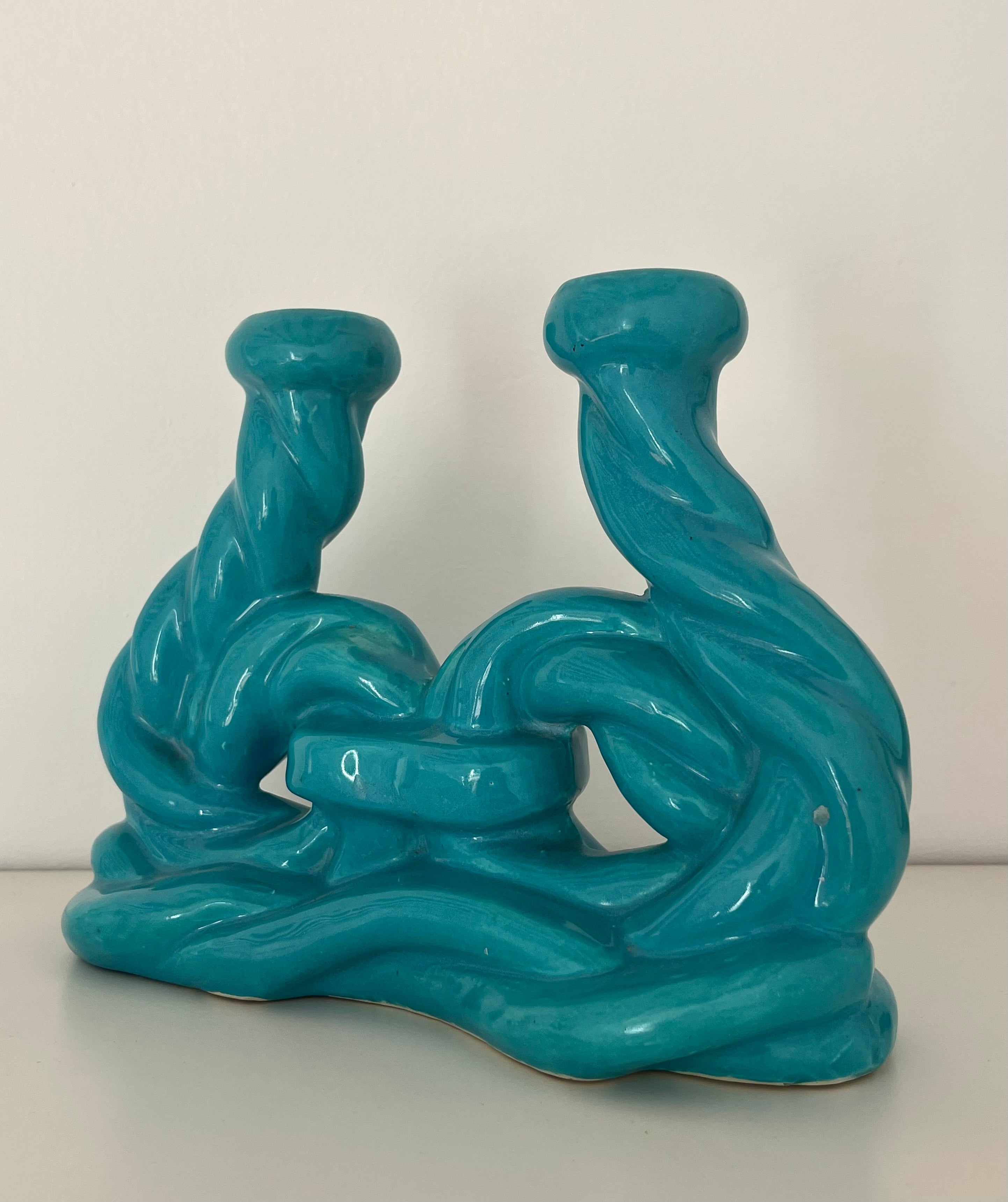 French Ceramic Candle Holder - Two Available