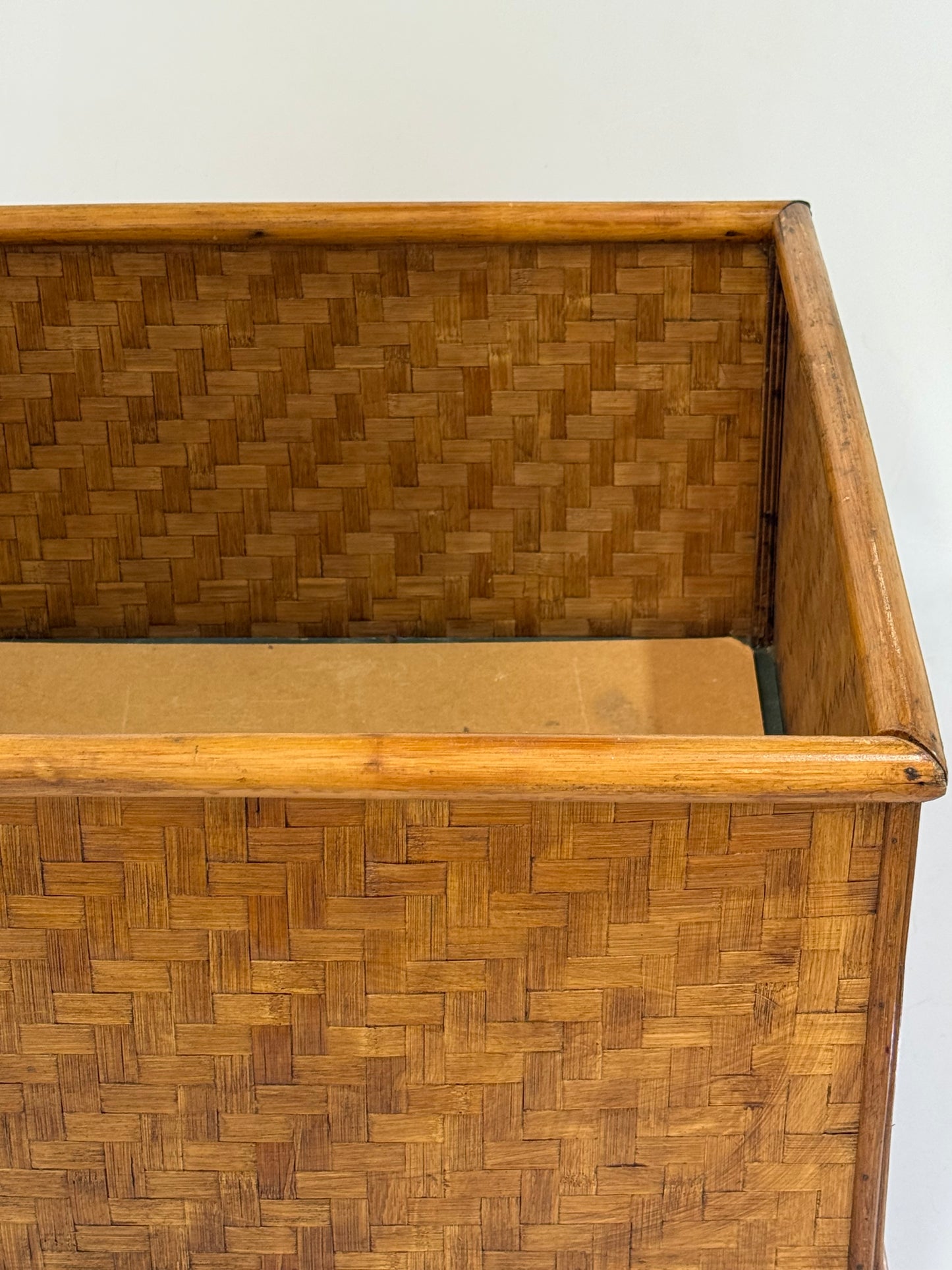 Vintage Italian Pressed Bamboo Planter