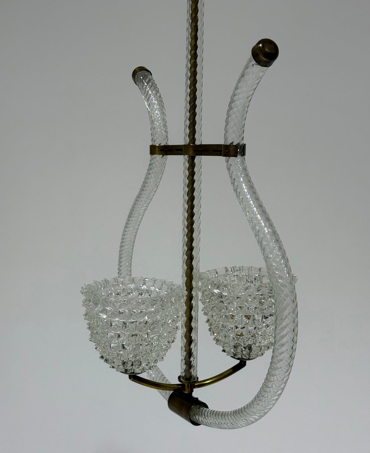 1940’s Murano Double Rostrato Pendant by Barovier