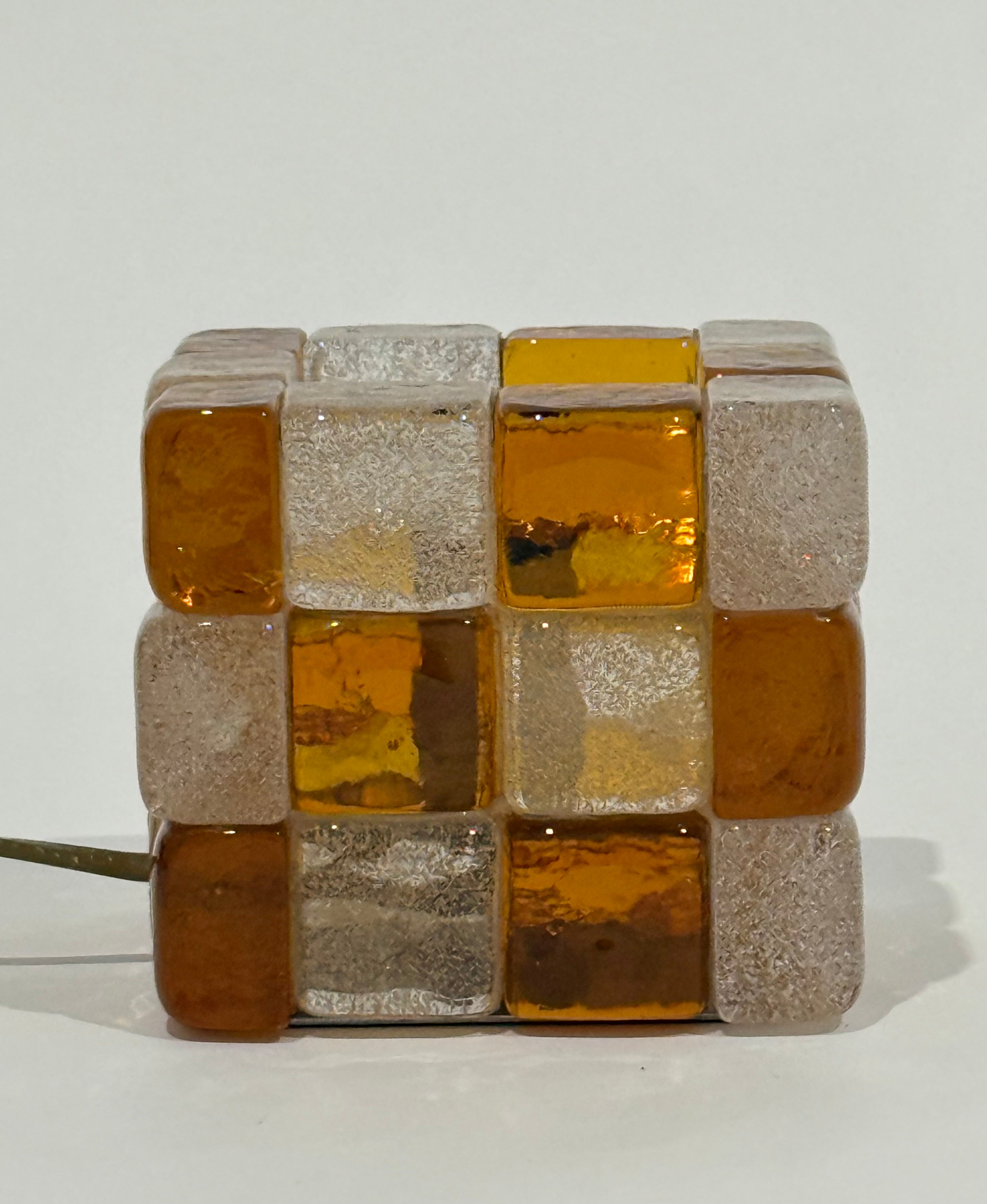 1970’s Murano Cube Table Lamp by Poliarte - Two Available