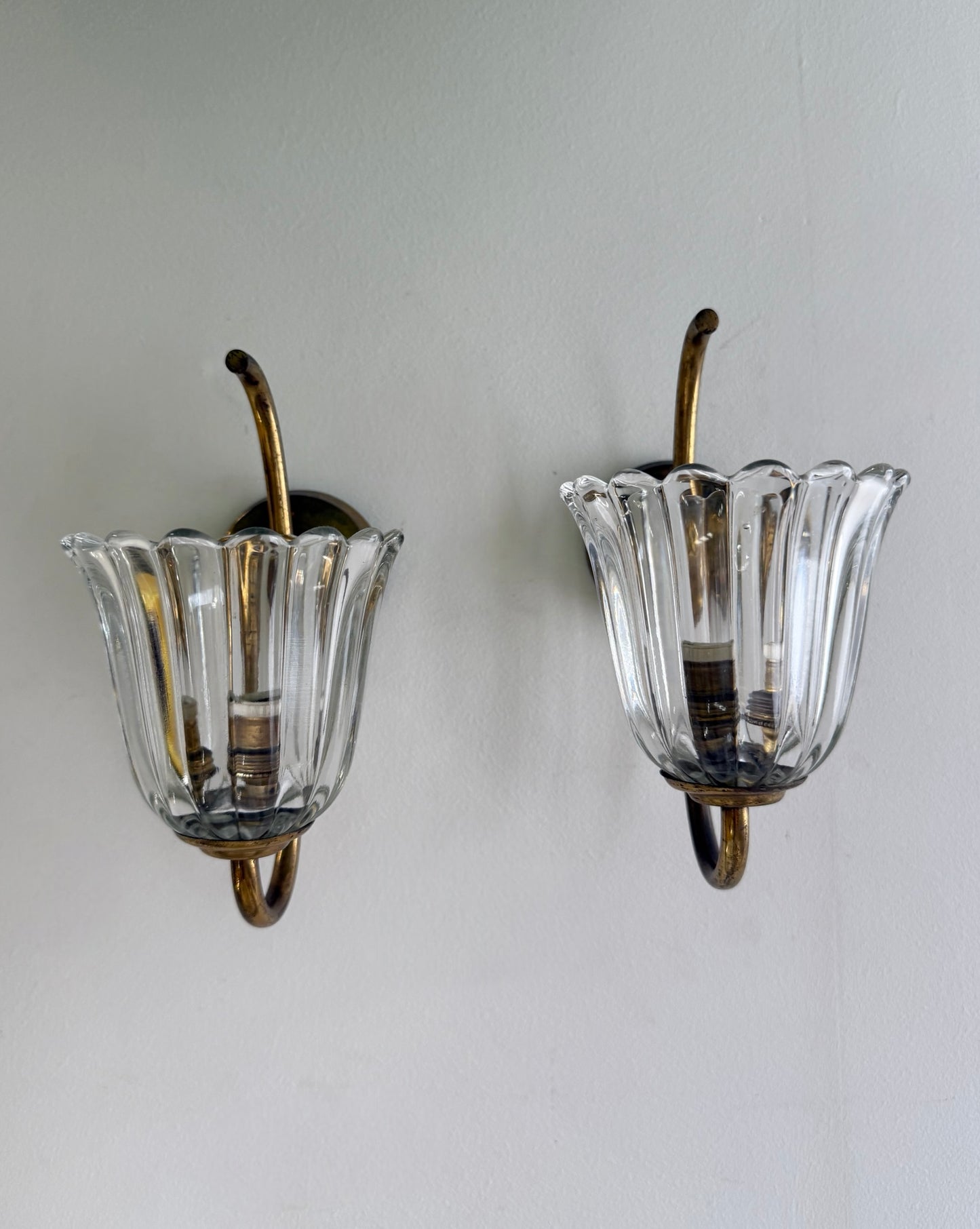 Pair of Murano Wall Lights by Barovier