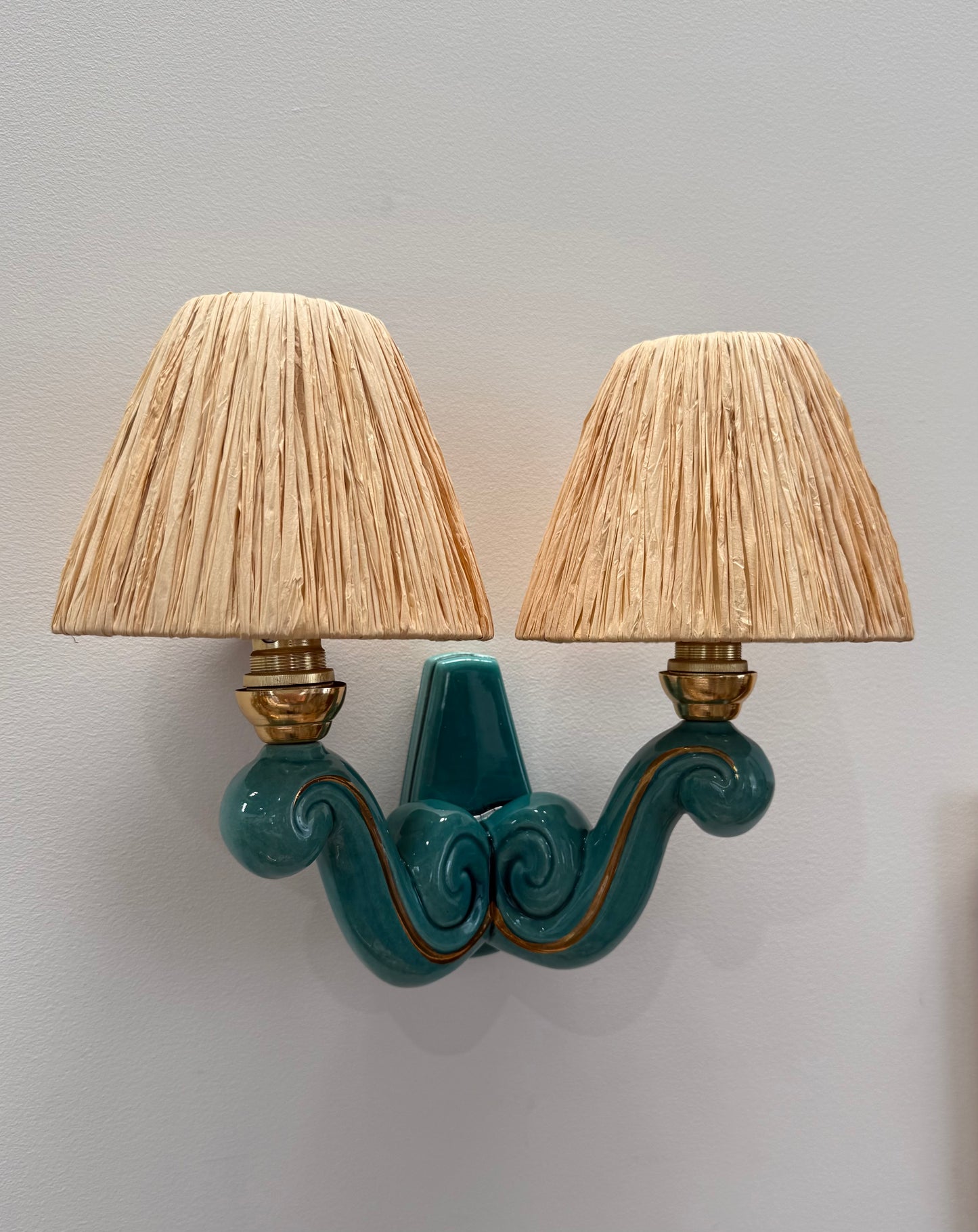 1950’s French Ceramic Wall Light