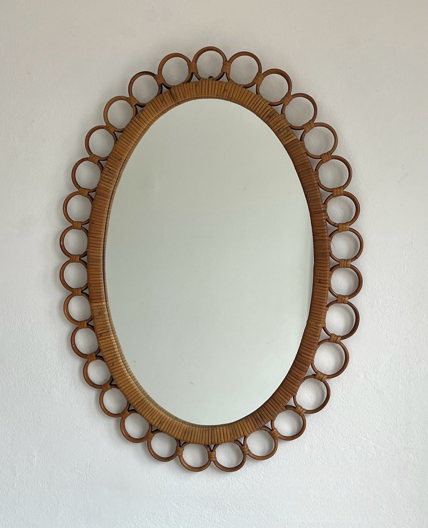 Vintage Italian Bamboo Mirror