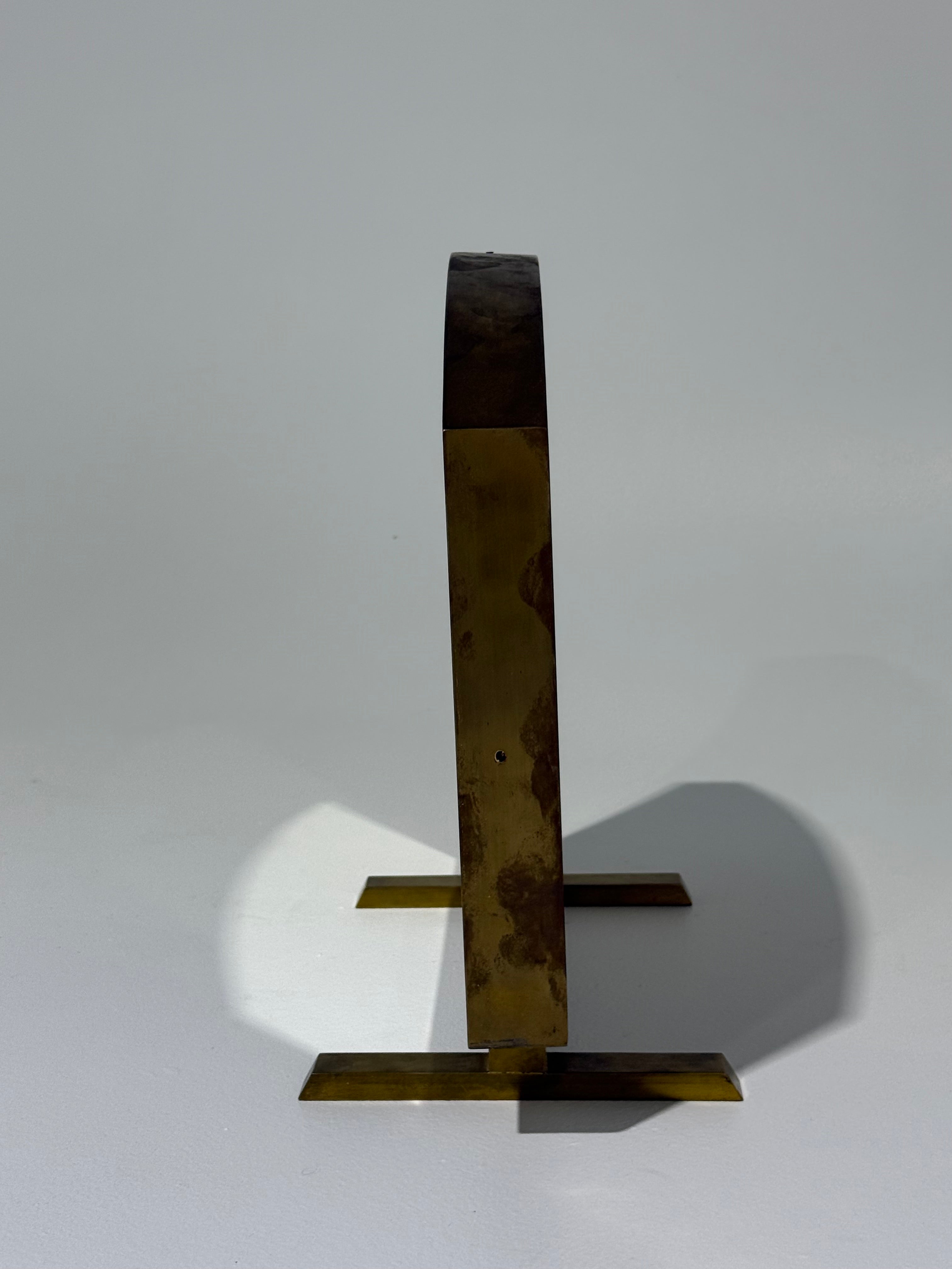 Vintage Italian Brass Vanity or Table Mirror