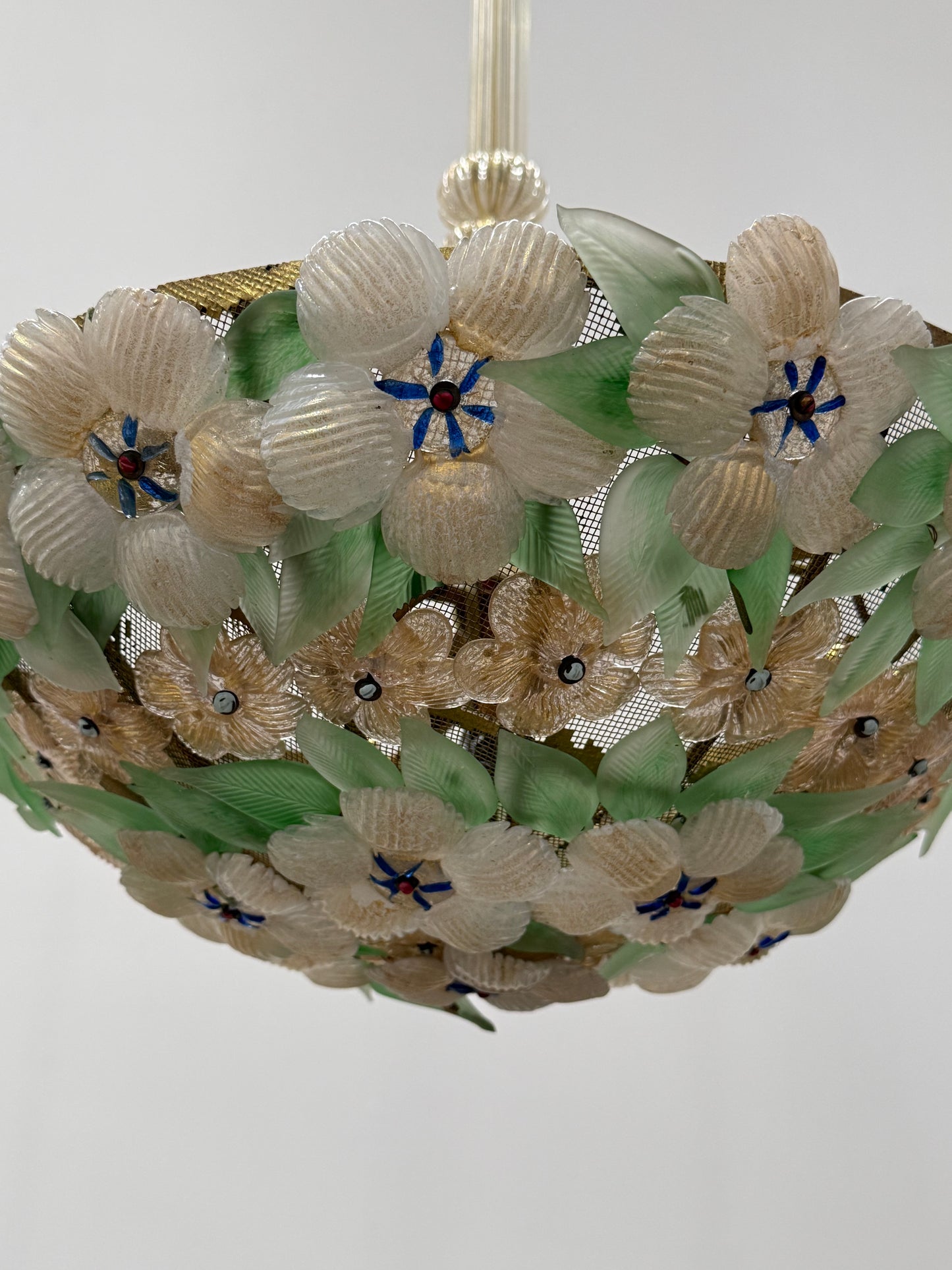 Floral Pendant Light by Barovier & Toso, 1950’s