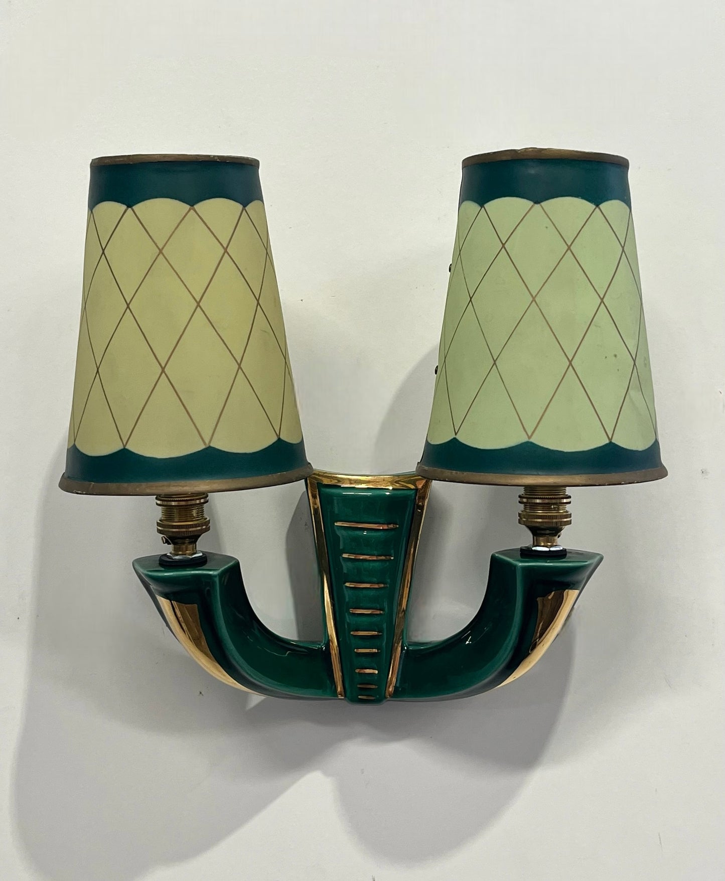 Pair of 1950’s French Ceramic Wall Light